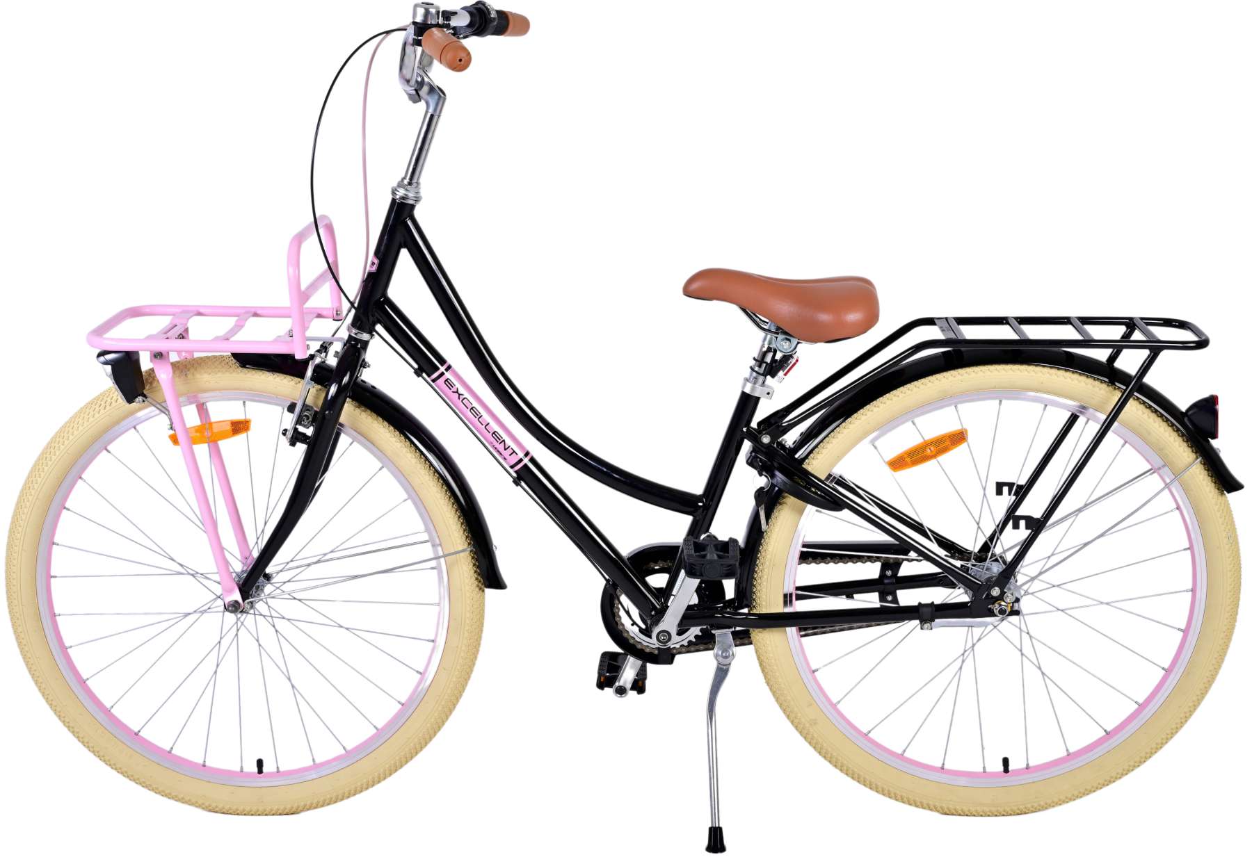 Kinderfahrrad Excellent Fahrrad für Mädchen 26 Zoll Kinderrad Schwarz