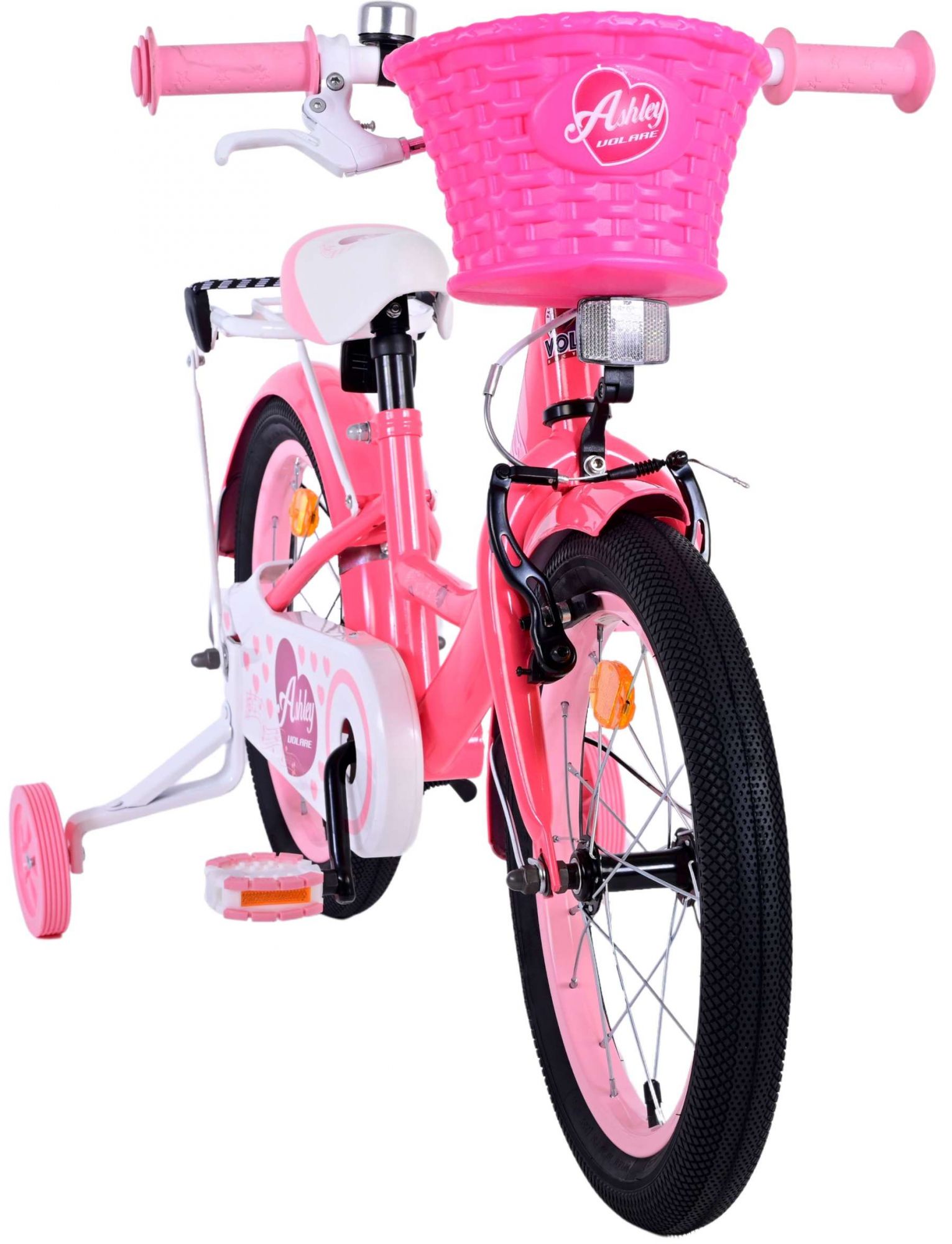 Kinderfahrrad Ashley Fahrrad für Mädchen 16 Zoll Kinderrad in Rosa/Rot