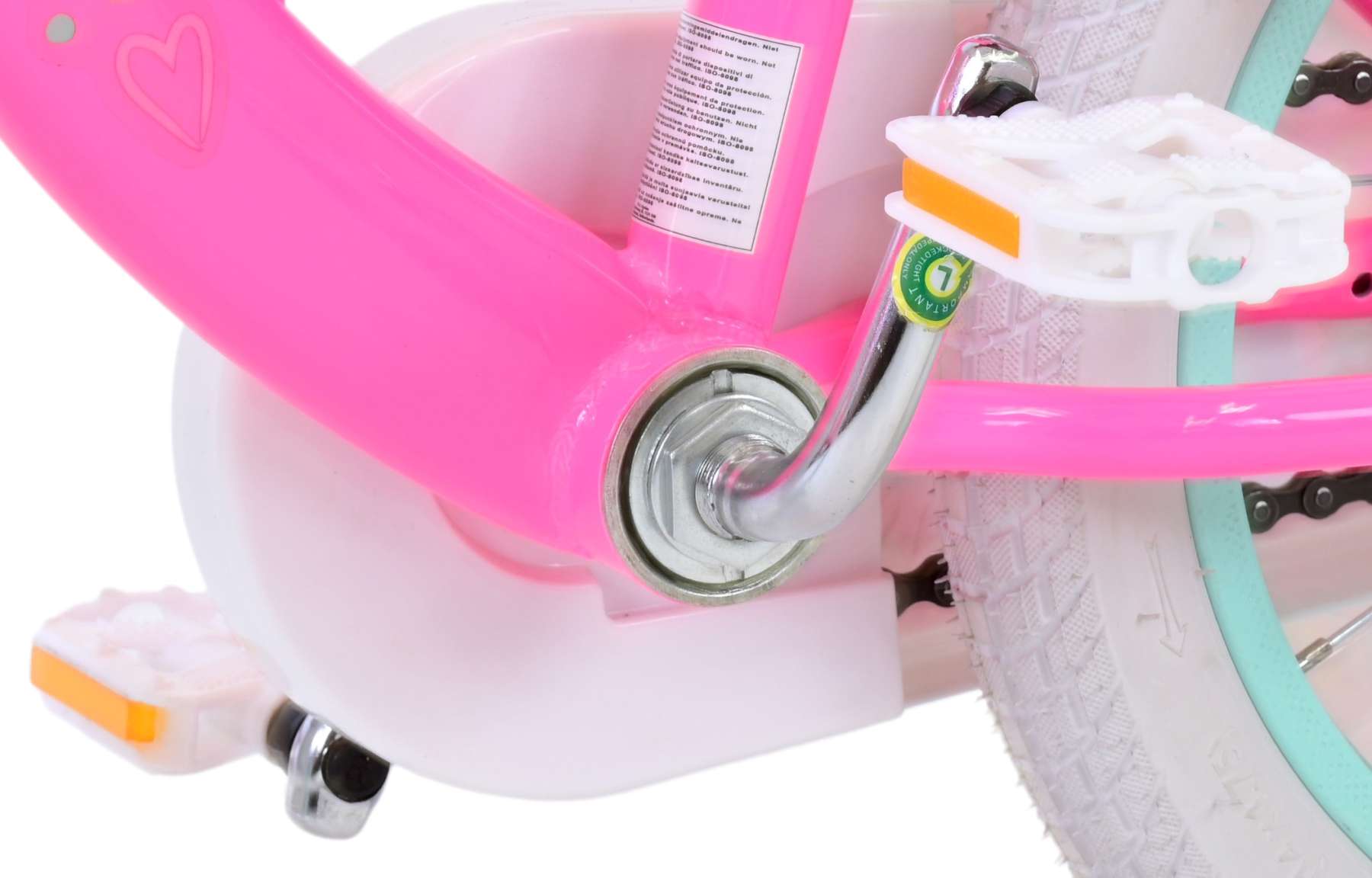 Kinderfahrrad Ashley Fahrrad für Mädchen in Rosa 14 Zoll Kinderrad