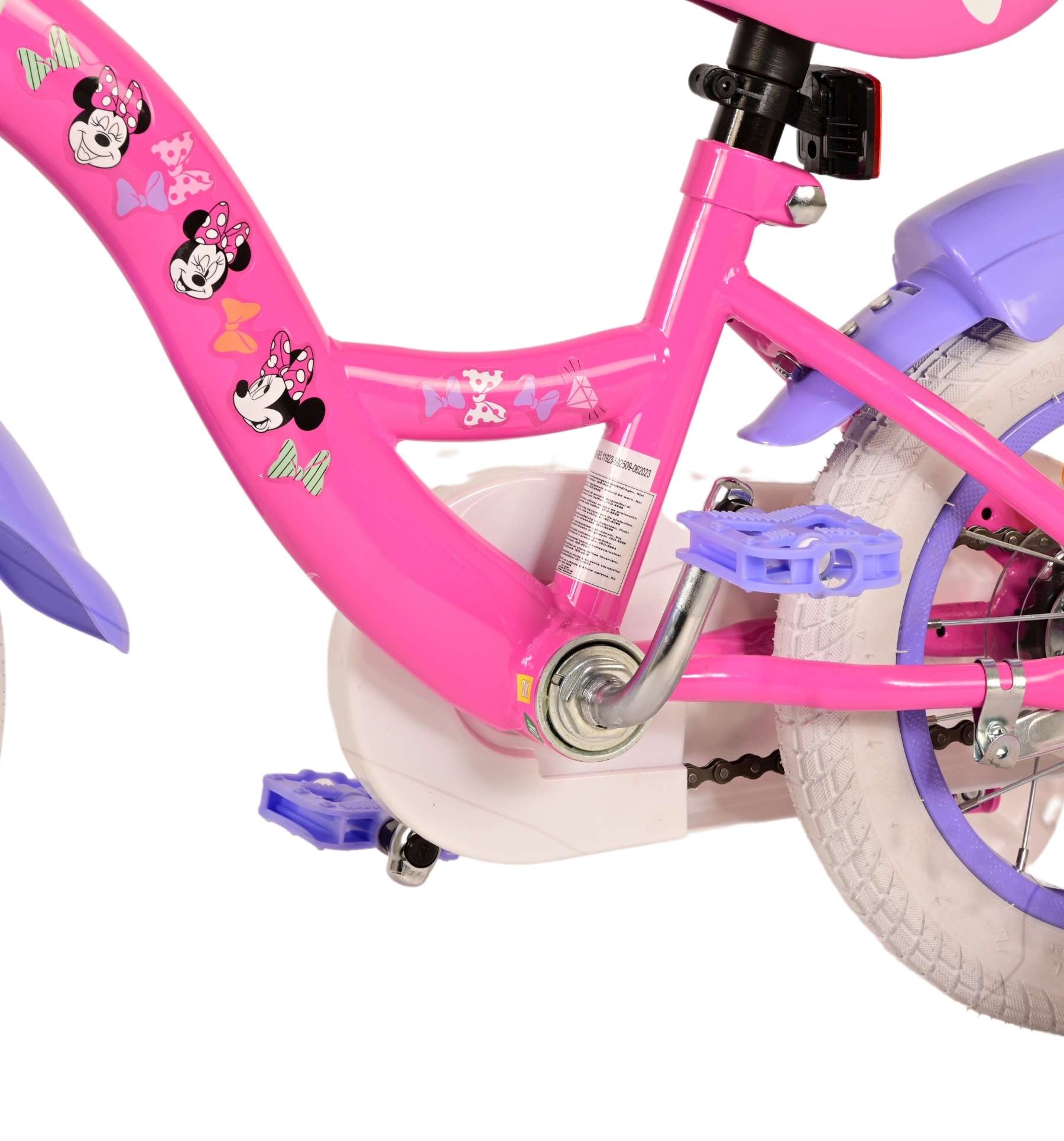 Kinderfahrrad Minnie für Mädchen 12 Zoll Kinderrad in Rosa