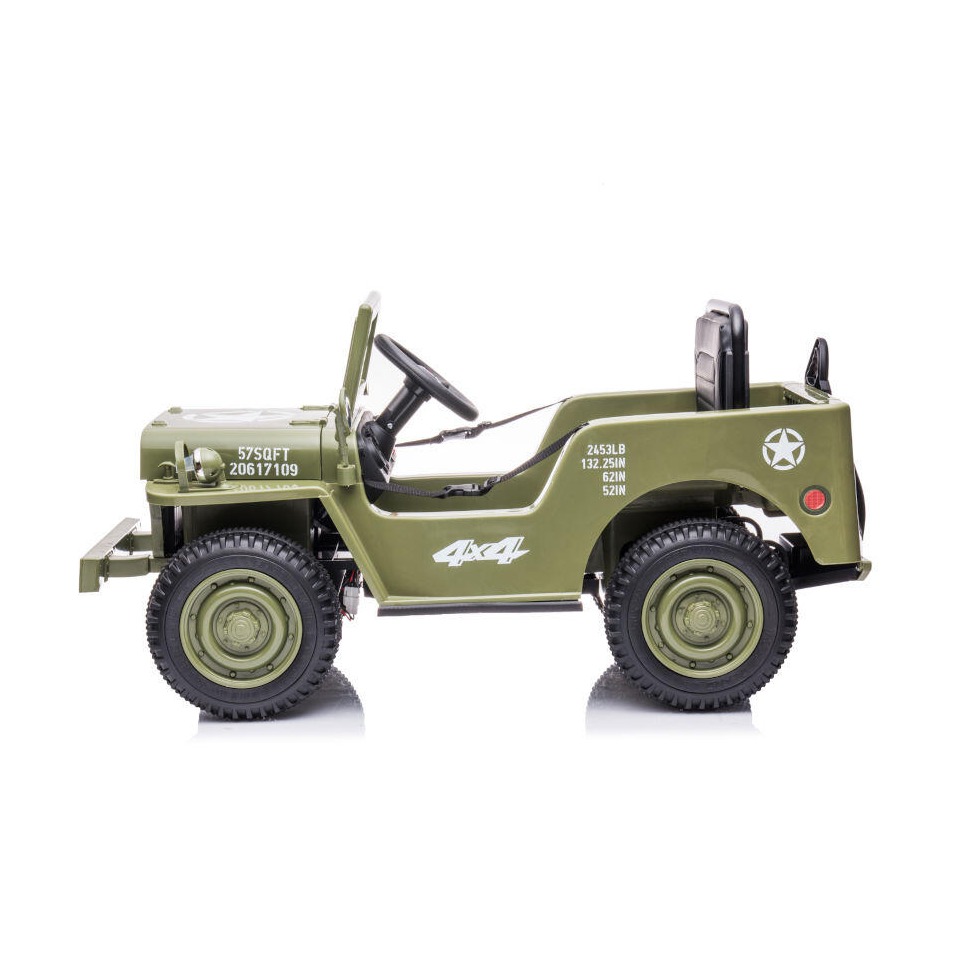 ES-Toys Kinderfahrzeug – Elektro Auto Offroad mit 12V7A Akku und 4x35W Motoren „Militär Grün“ 2,4Ghz+Ledersitz+EVA ES-Toys Kinderfahrzeug – Elektro Auto Offroad mit 12V7A Akku und 4x35W Motoren „Militär Grün“ 2,4Ghz+Ledersitz+EVA