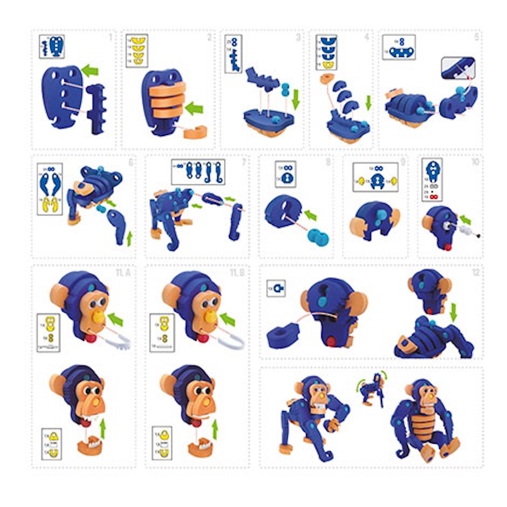 Affe 3D Puzzle Schaumstoff Schimpanse