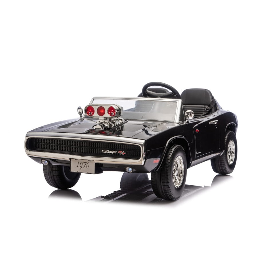 ES-Toys Elektro Kinderauto „Dodge Charger“ – lizenziert – 24V7A Akku und 2 Sitzer- 2,4Ghz + MP3 + Leder + EVA