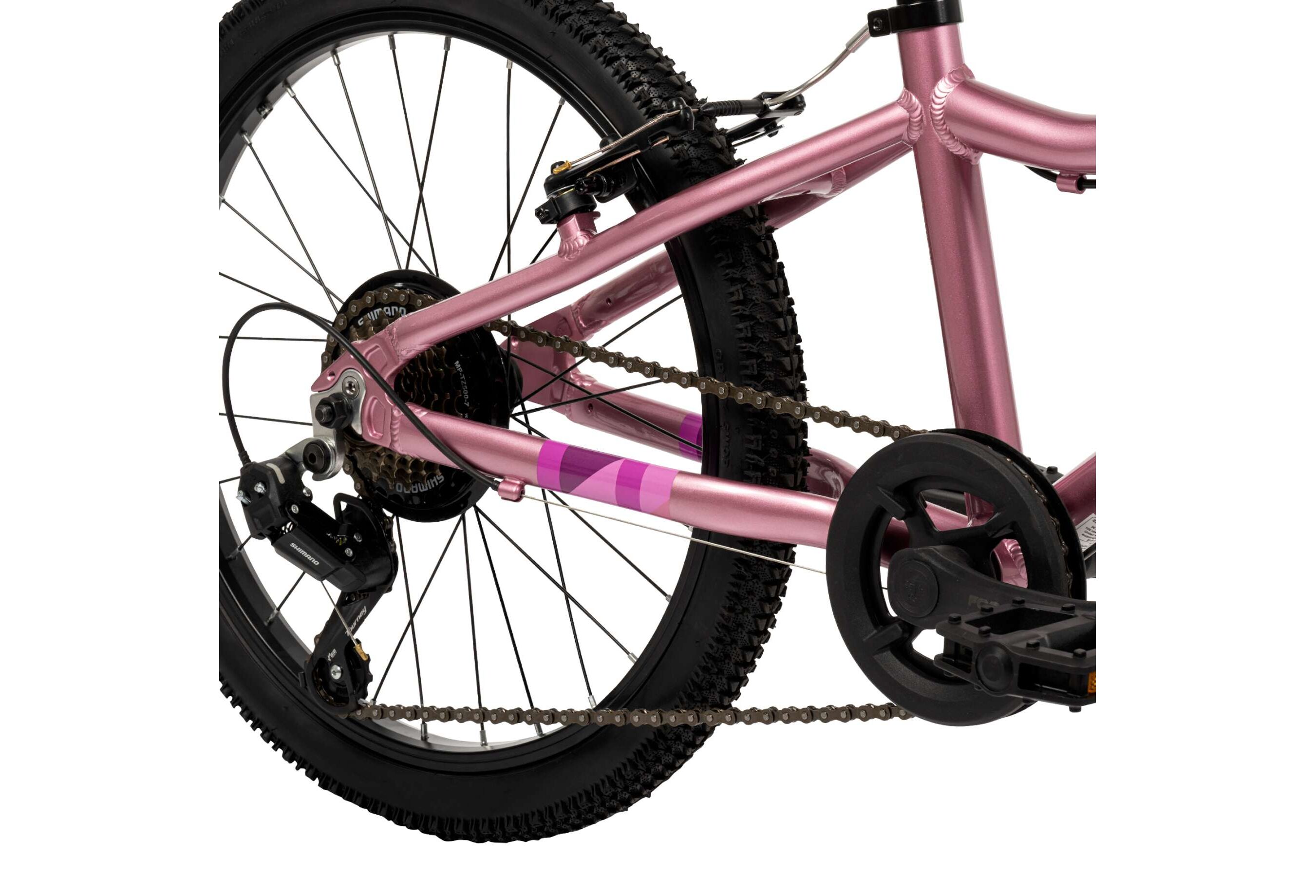 Volare Kinderfahrrad Literide für Mädchen 20 Zoll Kinderrad in Lila-Rosa, 7 Gänge