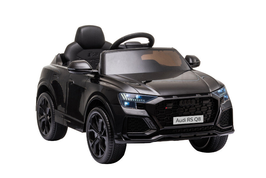 ES-Toys Kinderfahrzeug – Elektro Auto „Audi RS Q8“ – lizenziert – 12V7A Akku und 2 Motoren- 2,4Ghz + MP3 + Leder + EVA – Grün