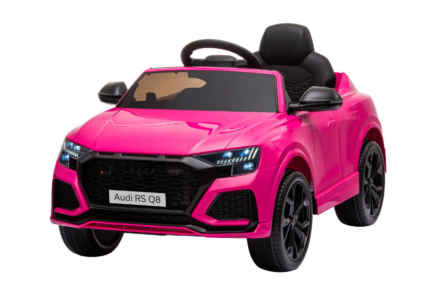 ES-Toys Kinderfahrzeug – Elektro Auto „Audi RS Q8“ – lizenziert – 12V7A Akku und 2 Motoren- 2,4Ghz + MP3 + Leder + EVA – Grün