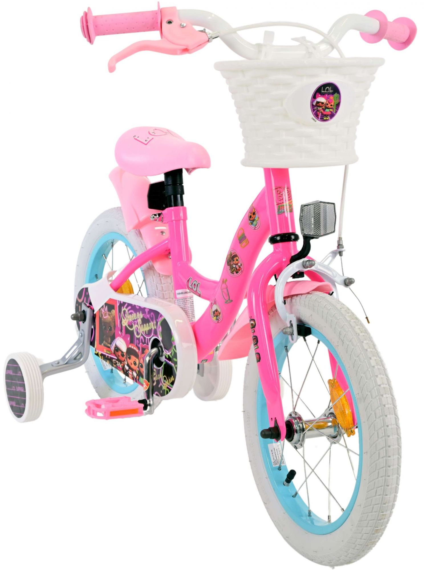 Kinderfahrrad LOL Surprse für Mädchen 14 Zoll Kinderrad in Rosa