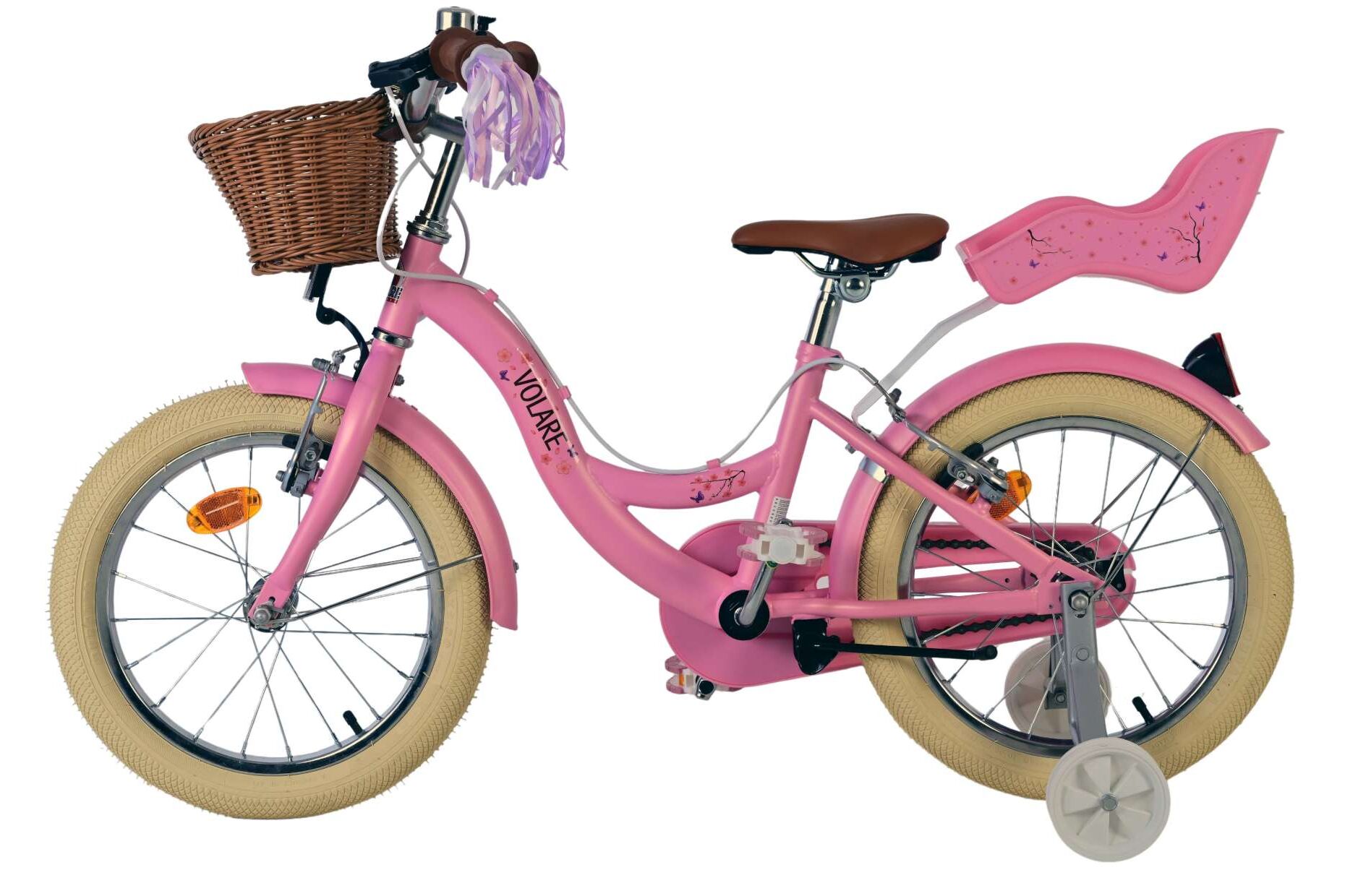 Kinderfahrrad Blossom für Mädchen 16 Zoll Kinderrad in Rosa, Zwei Handbremsen Kinderfahrrad Blossom für Mädchen 16 Zoll Kinderrad in Rosa, Zwei Handbremsen