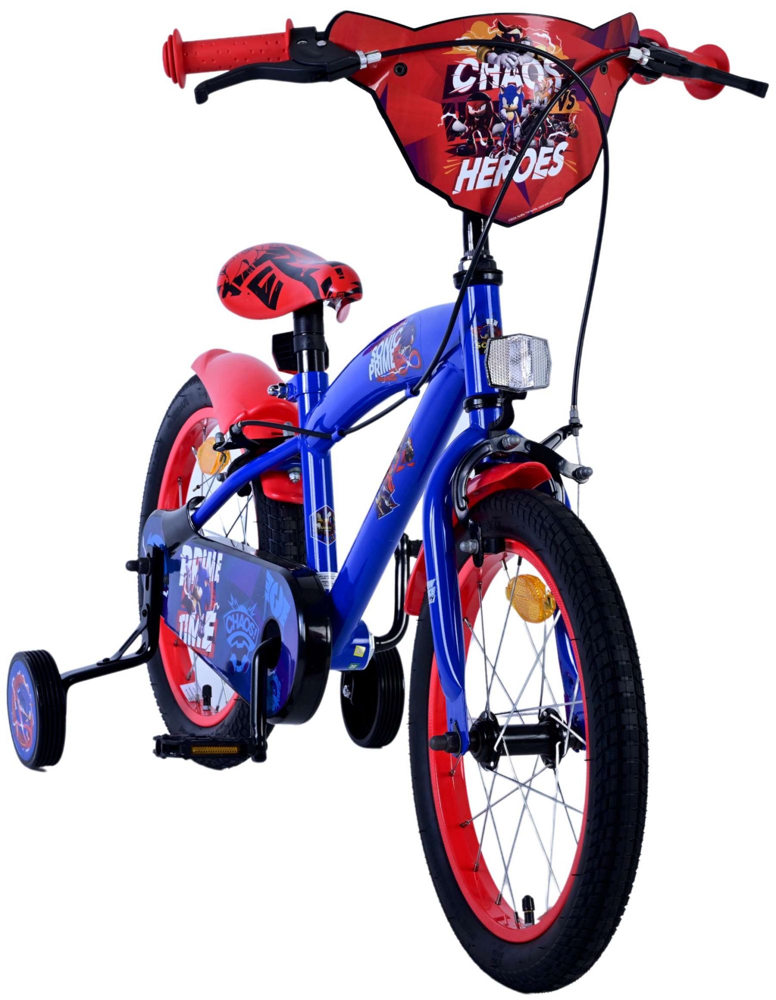 Kinderfahrrad Sonic Prime Fahrrad Jungen 16 Zoll Kinderrad in Blau Rot