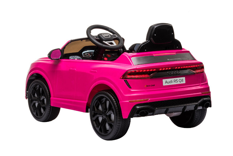 ES-Toys Kinderfahrzeug – Elektro Auto „Audi RS Q8“ – lizenziert – 12V7A Akku und 2 Motoren- 2,4Ghz + MP3 + Leder + EVA – Grün