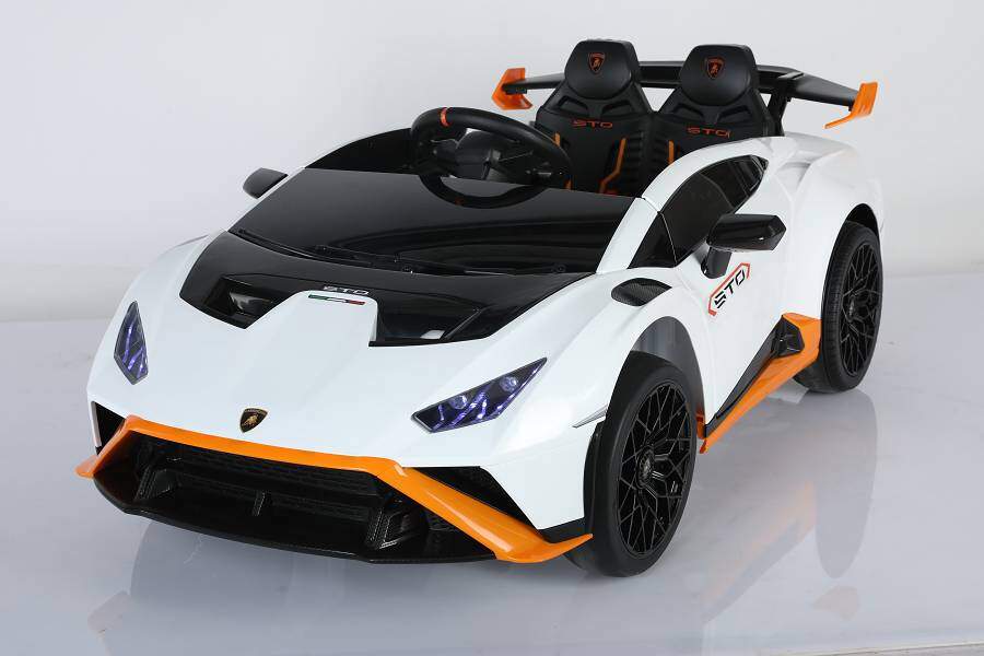 Elektro Kinderauto "Lamborghini Huracan STO" Fernsteuerung, MP3, Weiss