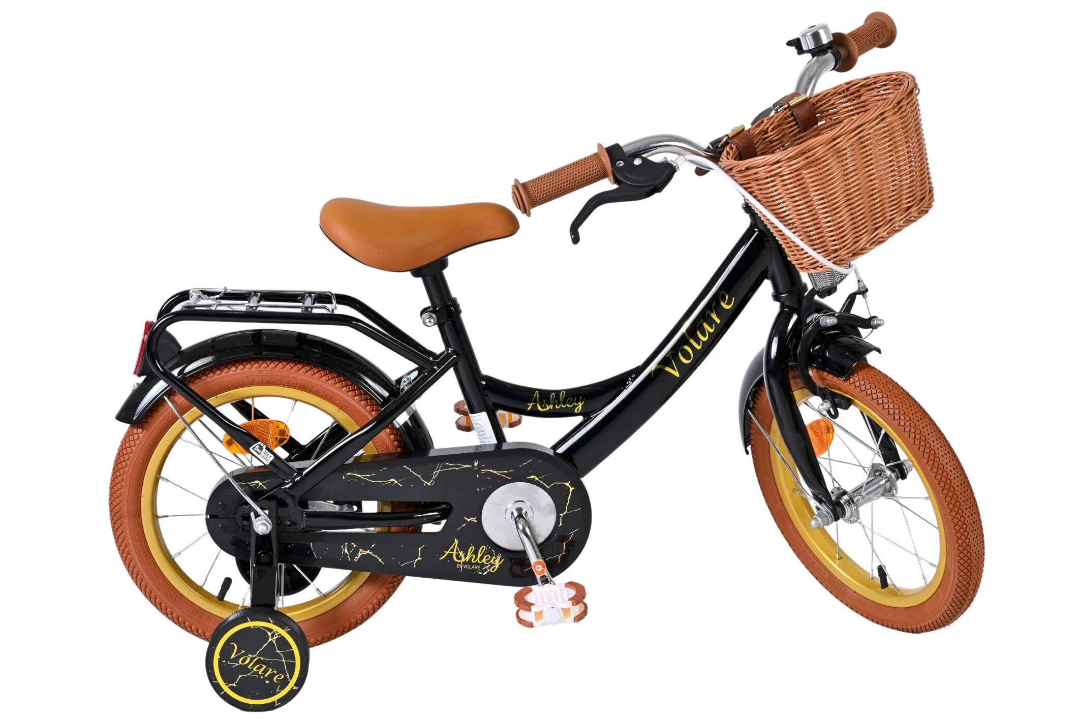 Volare Kinderfahrrad Ashley für Mädchen 14 Zoll Kinderrad in Schwarz Volare Kinderfahrrad Ashley für Mädchen 14 Zoll Kinderrad in Schwarz