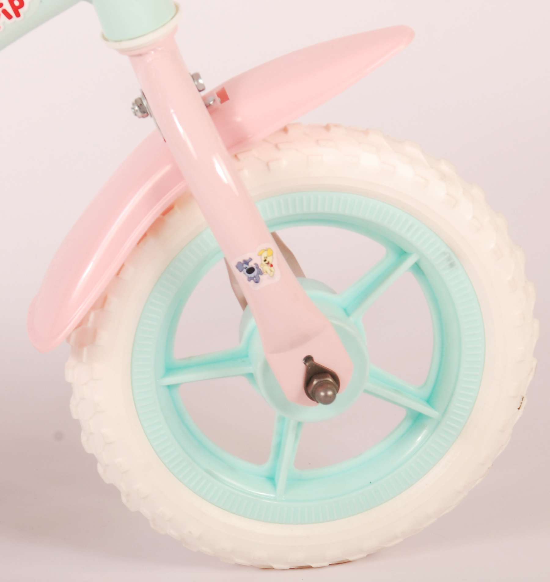 Kinderfahrrad Woezel & Pip für Mädchen 10 Zoll Kinderrad in Mint Blue