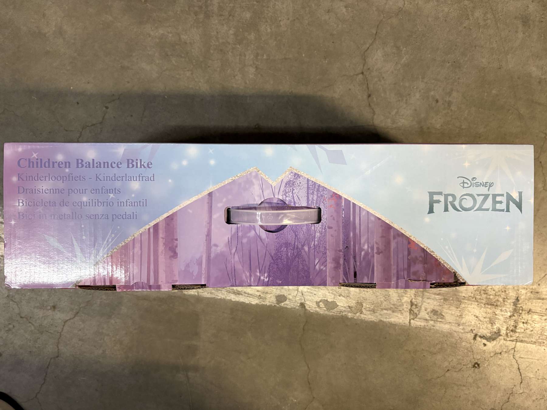 Volare Laufrad Disney Frozen (Die Eiskönigin) 12 Zoll aus Metall, Kinderlaufrad ab 2 Jahren mit verstellbarem Sattel