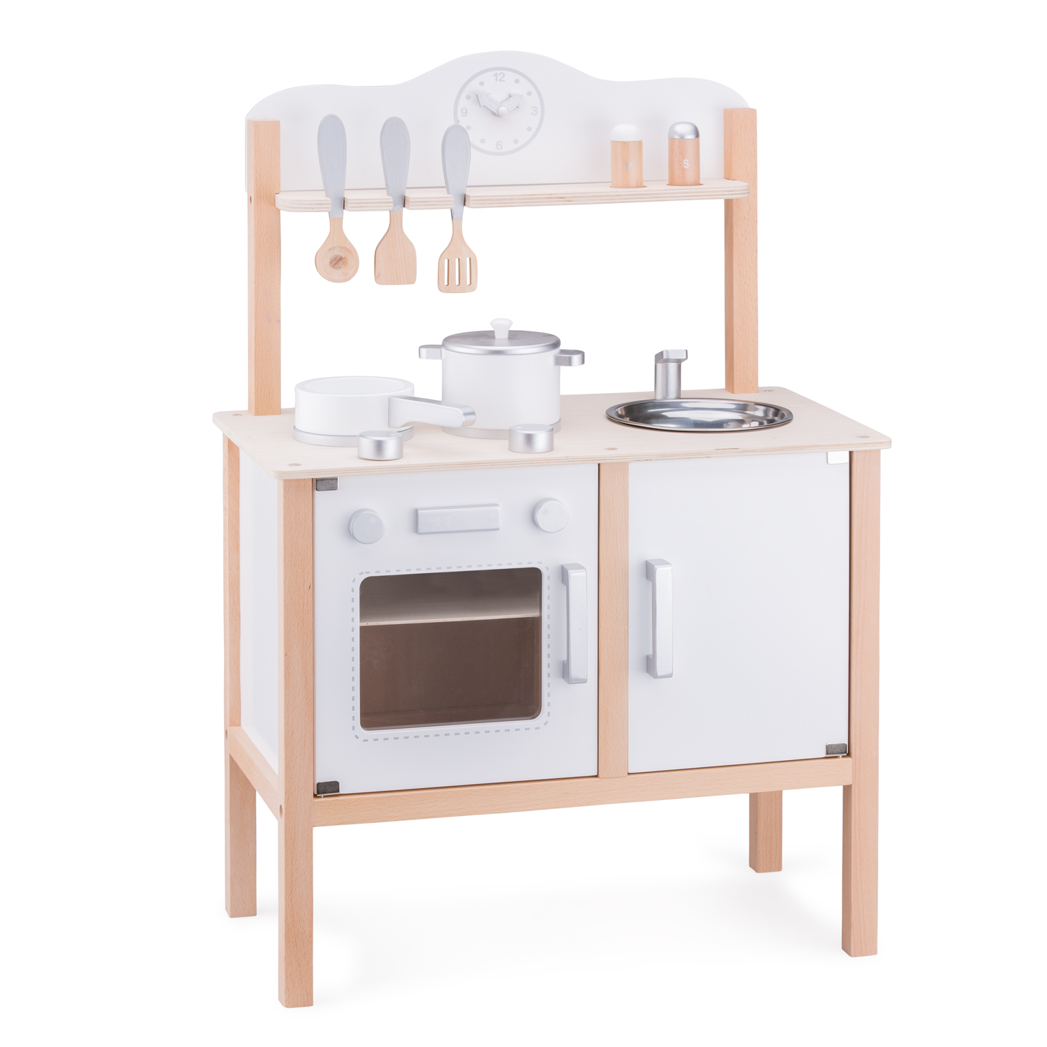 Küchenzeile Kinderküche aus Holz Modern Weiß Holzküche Holzspielzeug Küchenzeile Kinderküche aus Holz Modern Weiß Holzküche Holzspielzeug