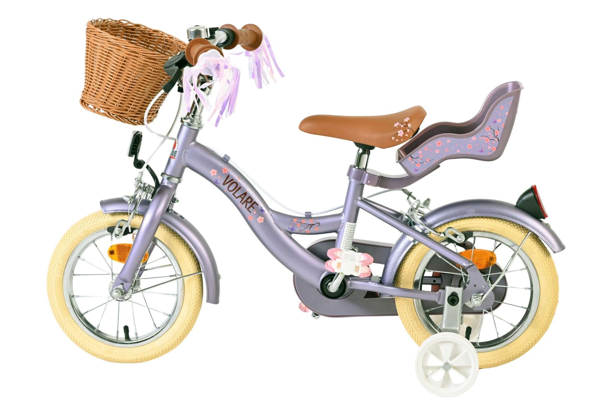 Kinderfahrrad Blossom für Mädchen 12 Zoll Kinderrad in Lila, Zwei Handbremsen Kinderfahrrad Blossom für Mädchen 12 Zoll Kinderrad in Lila, Zwei Handbremsen