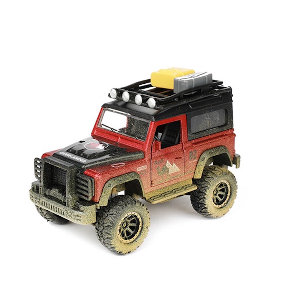 Spielzeug-Auto Jeep und Wohnwagen mit Rückzugmotor