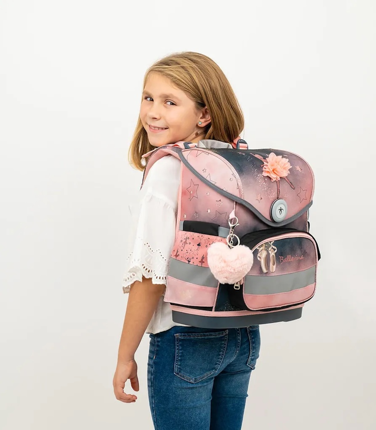 Rucksack Compact Ergonomisch Schulranzen-Set 4-t. Ballerina Black Pink Rucksack Compact Ergonomisch Schulranzen-Set 4-t. Ballerina Black Pink