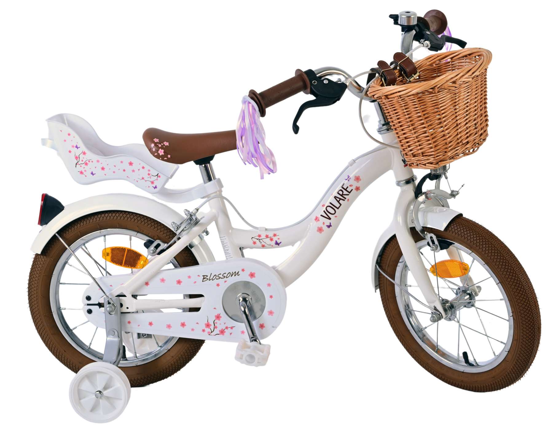 Kinderfahrrad Blossom für Mädchen 14 Zoll Kinderrad in Weiß