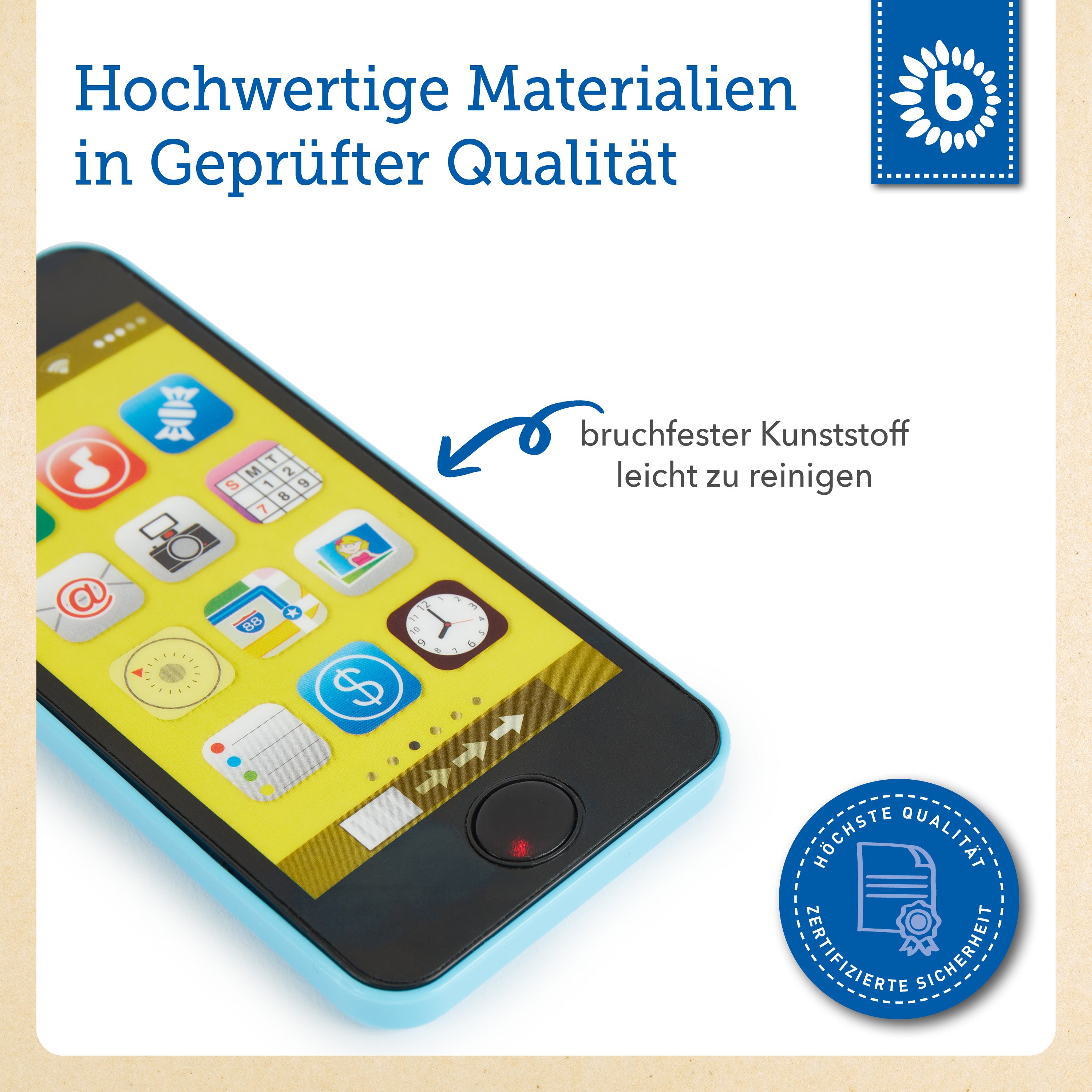 bieco Smartphone blau mit Licht & Sound bieco Smartphone blau mit Licht & Sound