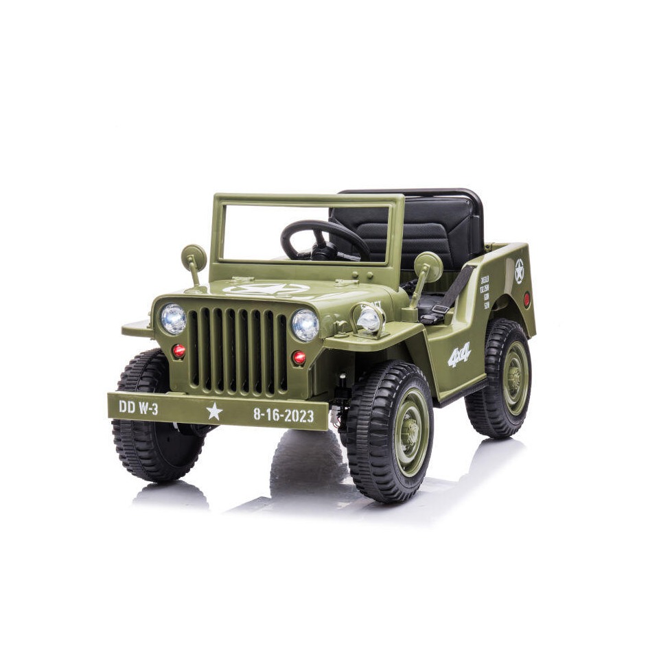 ES-Toys Kinderfahrzeug – Elektro Auto Offroad mit 12V7A Akku und 4x35W Motoren „Militär Grün“ 2,4Ghz+Ledersitz+EVA ES-Toys Kinderfahrzeug – Elektro Auto Offroad mit 12V7A Akku und 4x35W Motoren „Militär Grün“ 2,4Ghz+Ledersitz+EVA