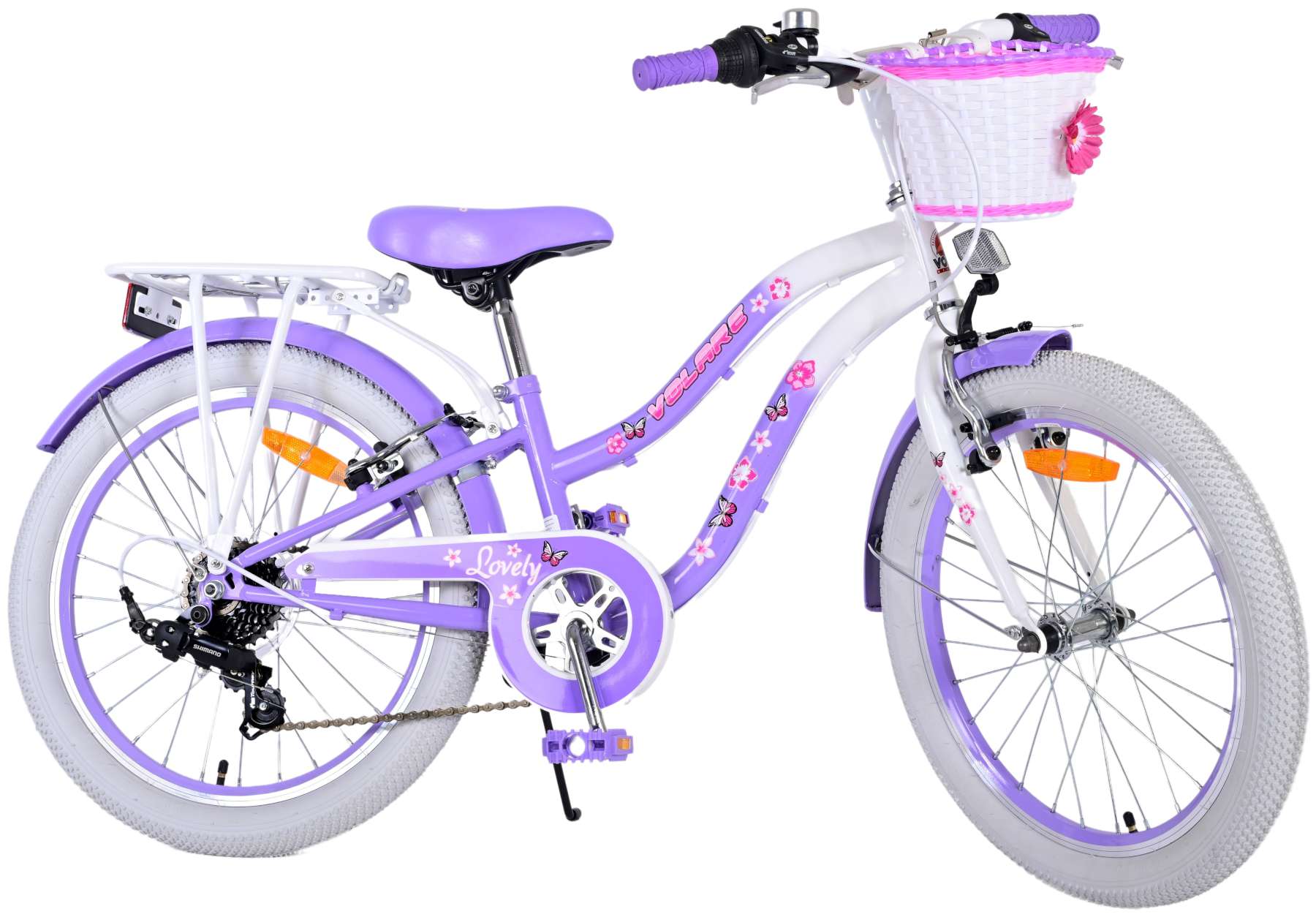 Kinderfahrrad Lovely für Mädchen 20 Zoll Kinderrad in Lila
