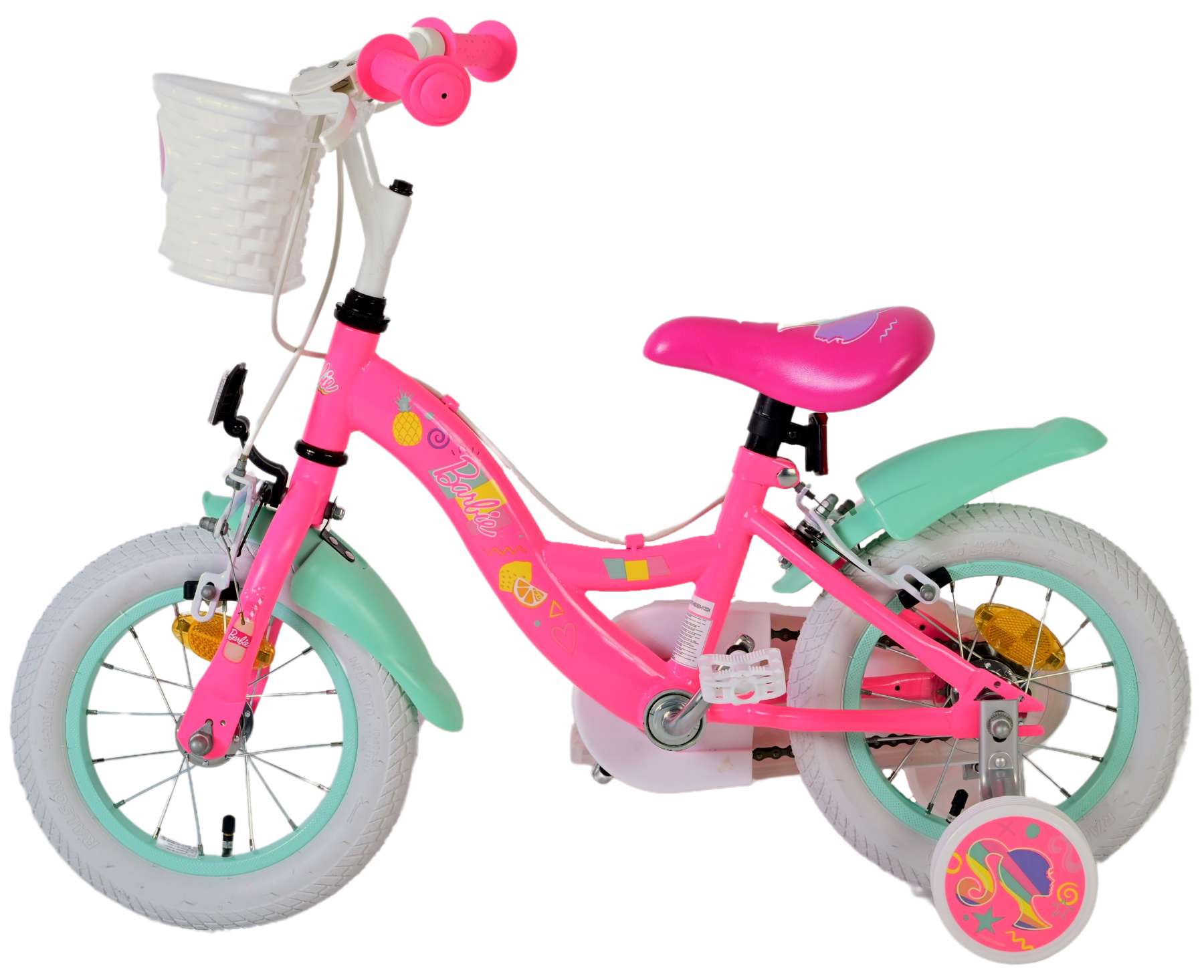 Kinderfahrrad Barbie Fahrrad für Mädchen 12 Zoll Kinderrad in Rosa