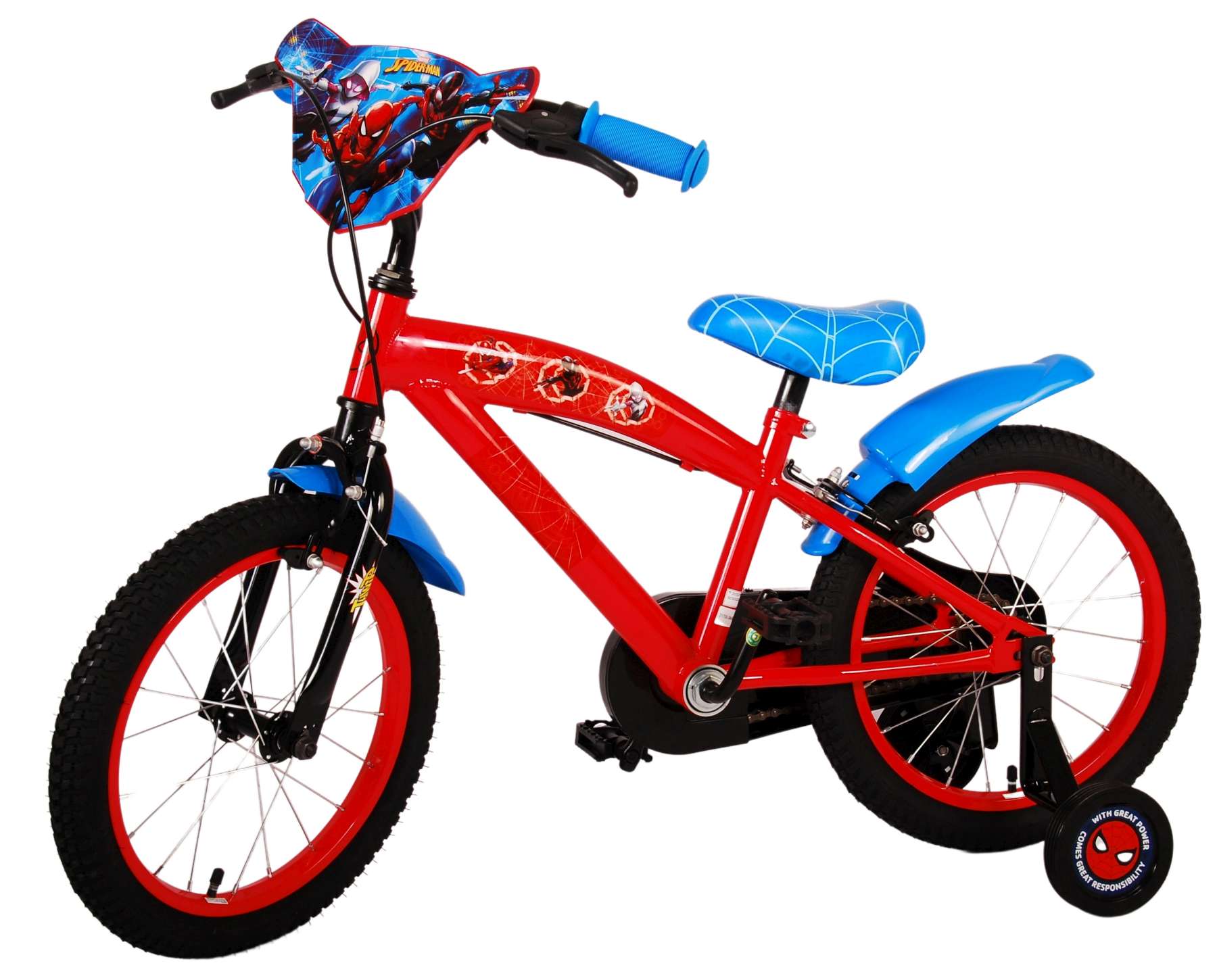 Kinderfahrrad Ultimate Spider-Man Jungen 16 Zoll Kinderrad in Blau/Rot