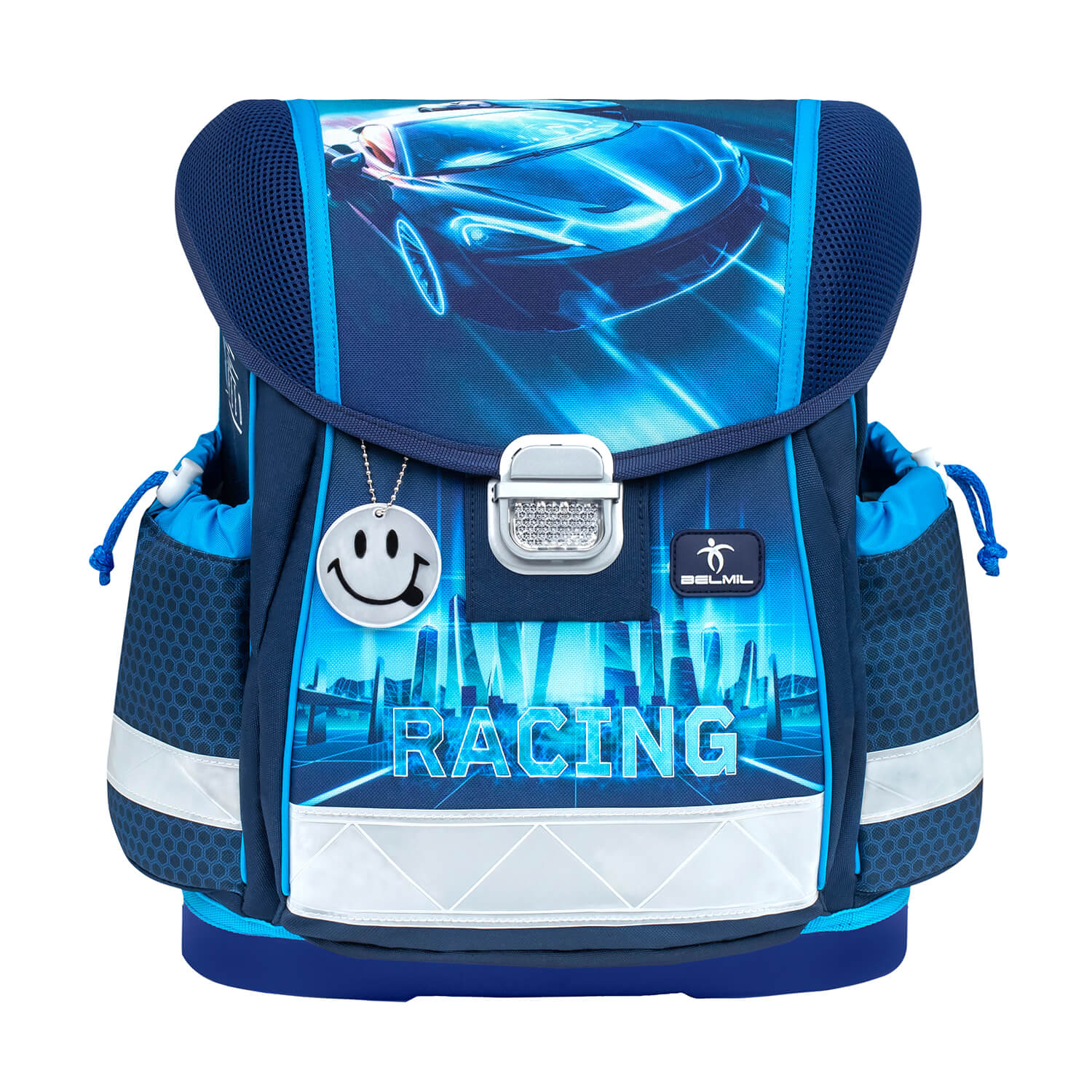 Belmil Classy ergonomisches Schulranzen-Set 4-teilig "Racing Blue Neon" mit Brustgurt Belmil Classy ergonomisches Schulranzen-Set 4-teilig "Racing Blue Neon" mit Brustgurt