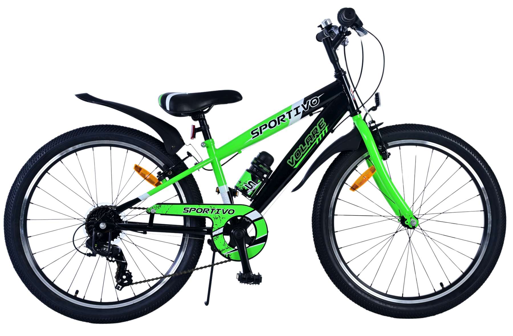 Kinderfahrrad Sportivo für Jungen 24 Zoll Kinderrad in Grün 7-Gänge