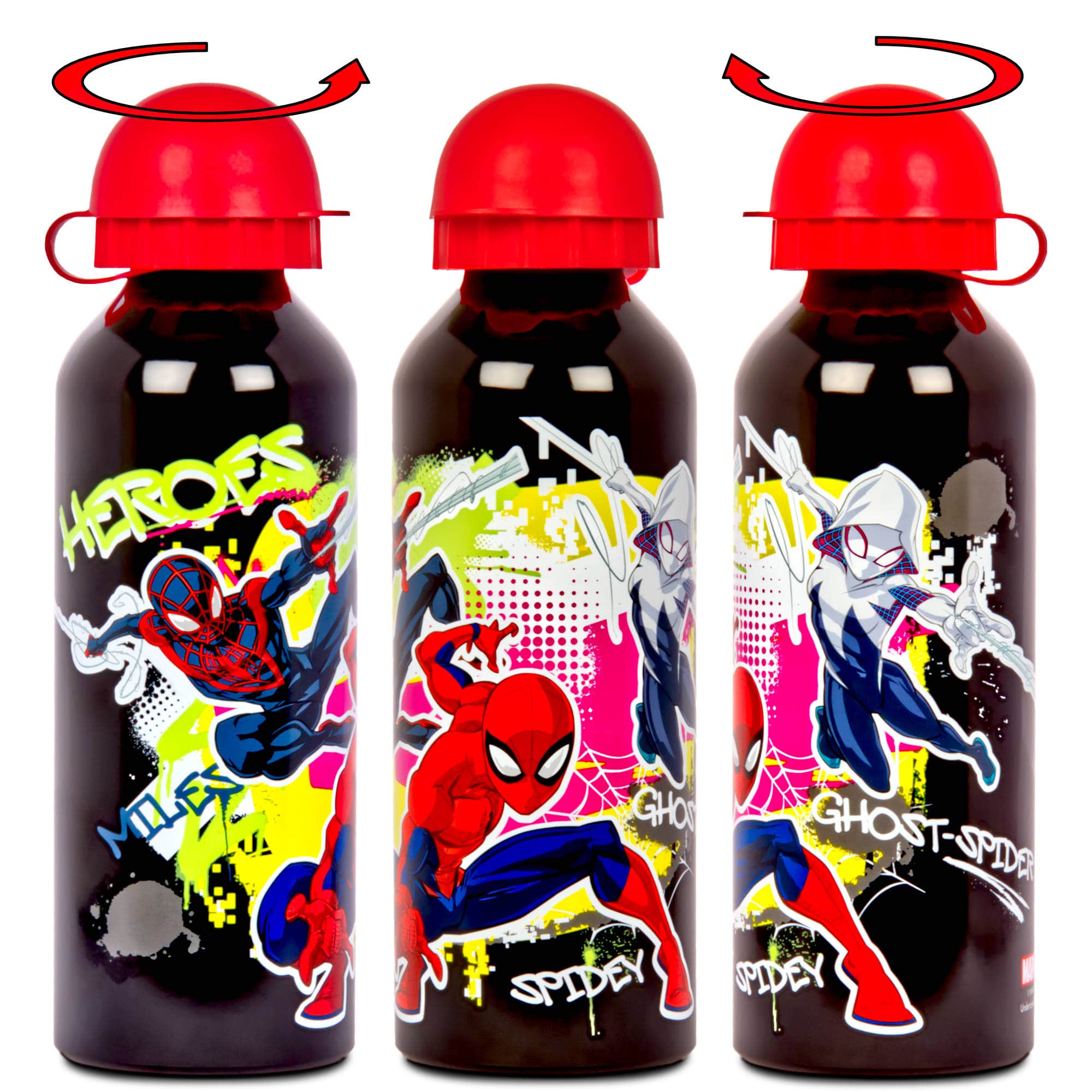 Spiderman Lunchset Brotdose Aluminium Trinkflasche für Schule Marvel