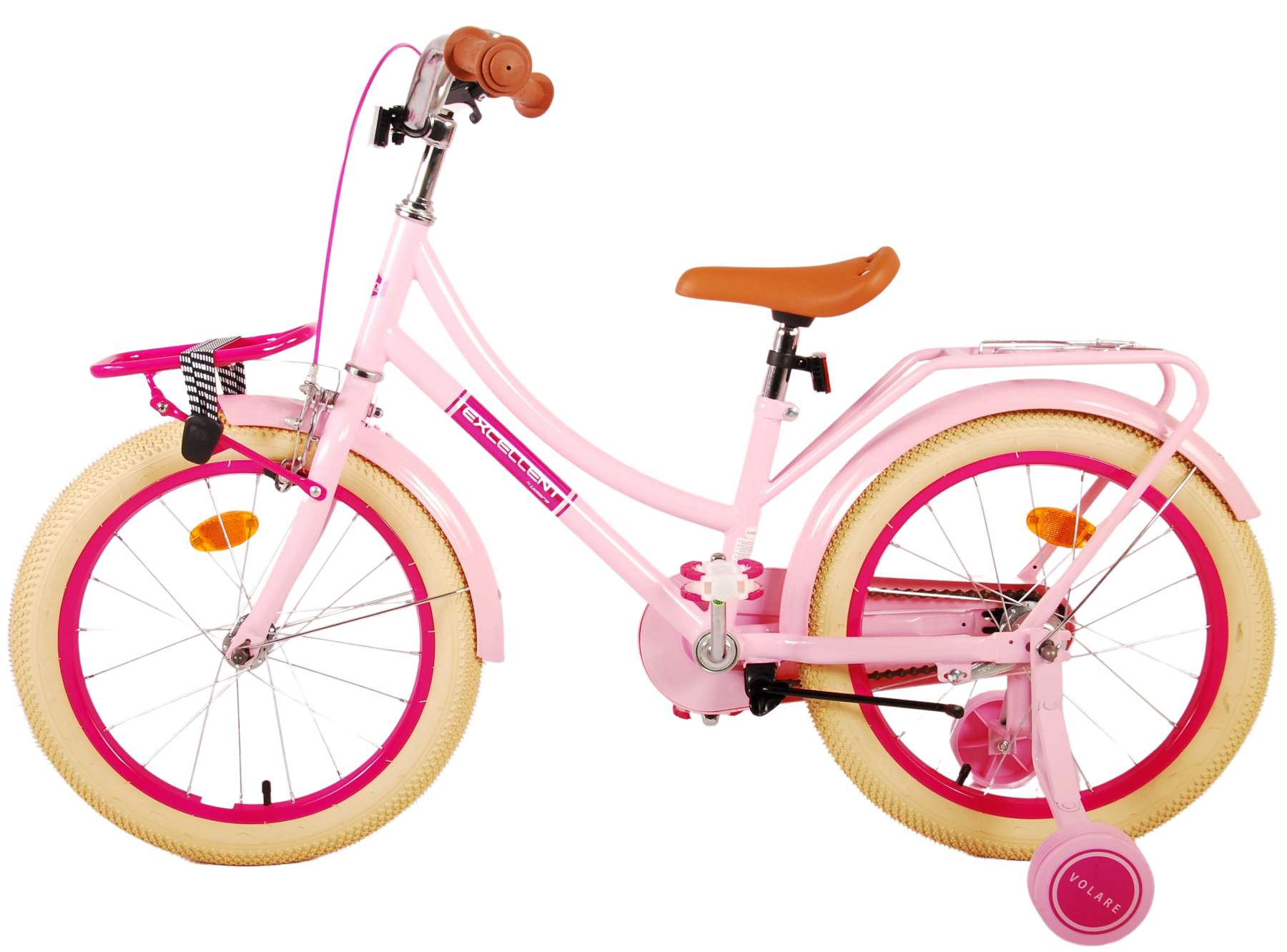 Kinderfahrrad Excellent für Mädchen 18 Zoll Kinderrad in Pink