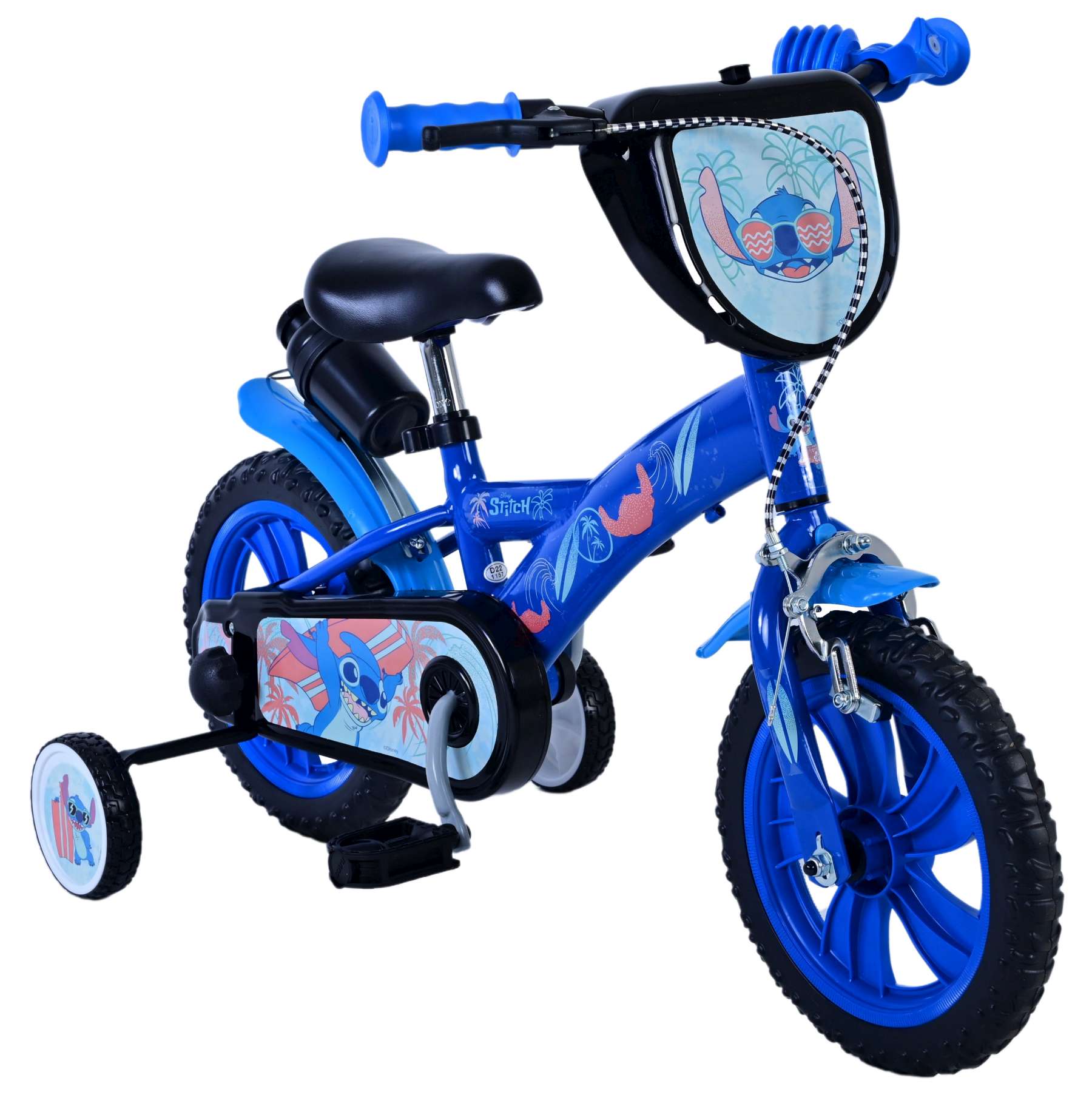 Kinderfahrrad Disney Stitch für Jungen 12 Zoll Kinderrad in Blau