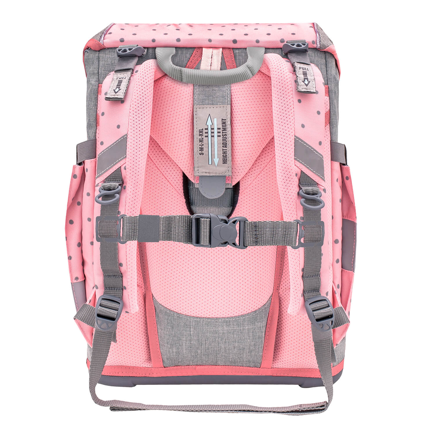 Rucksack Smarty ergonomisches Schulranzen Set 5-teilig Pink Dots 2