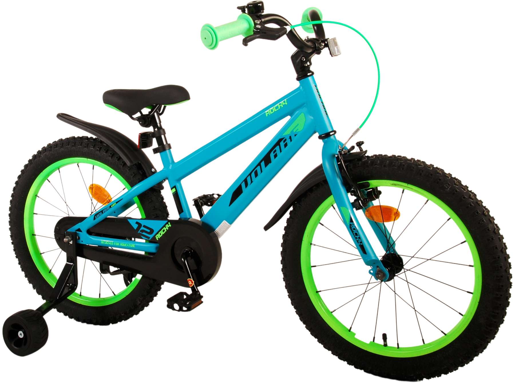 Kinderfahrrad Rocky Fahrrad für Jungen 18 Zoll Kinderrad in Grün