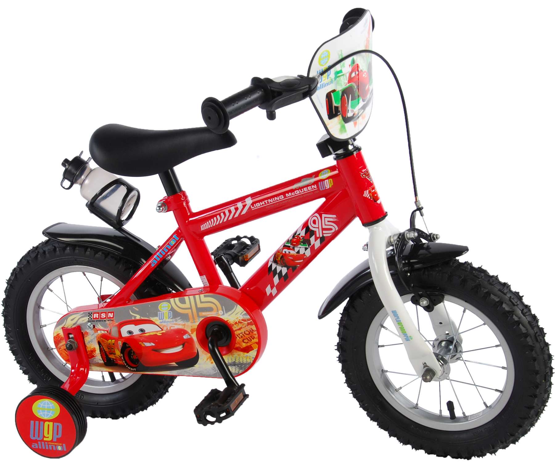 Kinderfahrrad Disney Cars für Jungen 12 Zoll Kinderrad in Rot Fahrrad