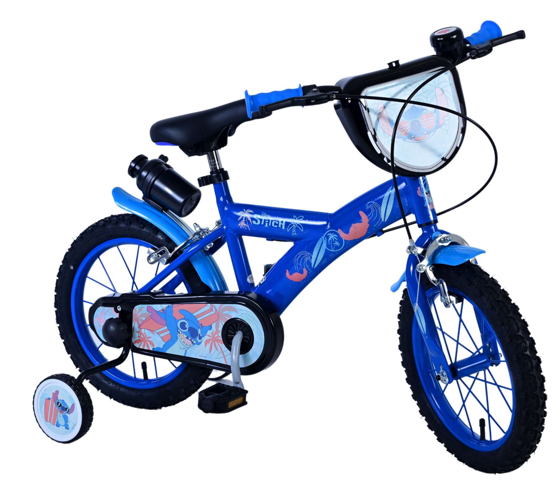 Kinderfahrrad Disney Stitch für Jungen Fahrrad 14 Zoll Kinderrad Blau