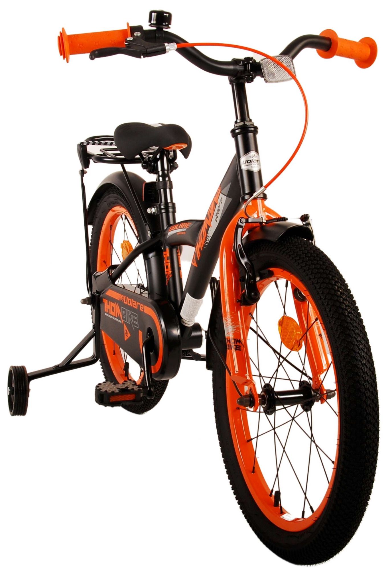 Kinderfahrrad Thombike für Jungen 18 Zoll Kinderrad in Schwarz Orange