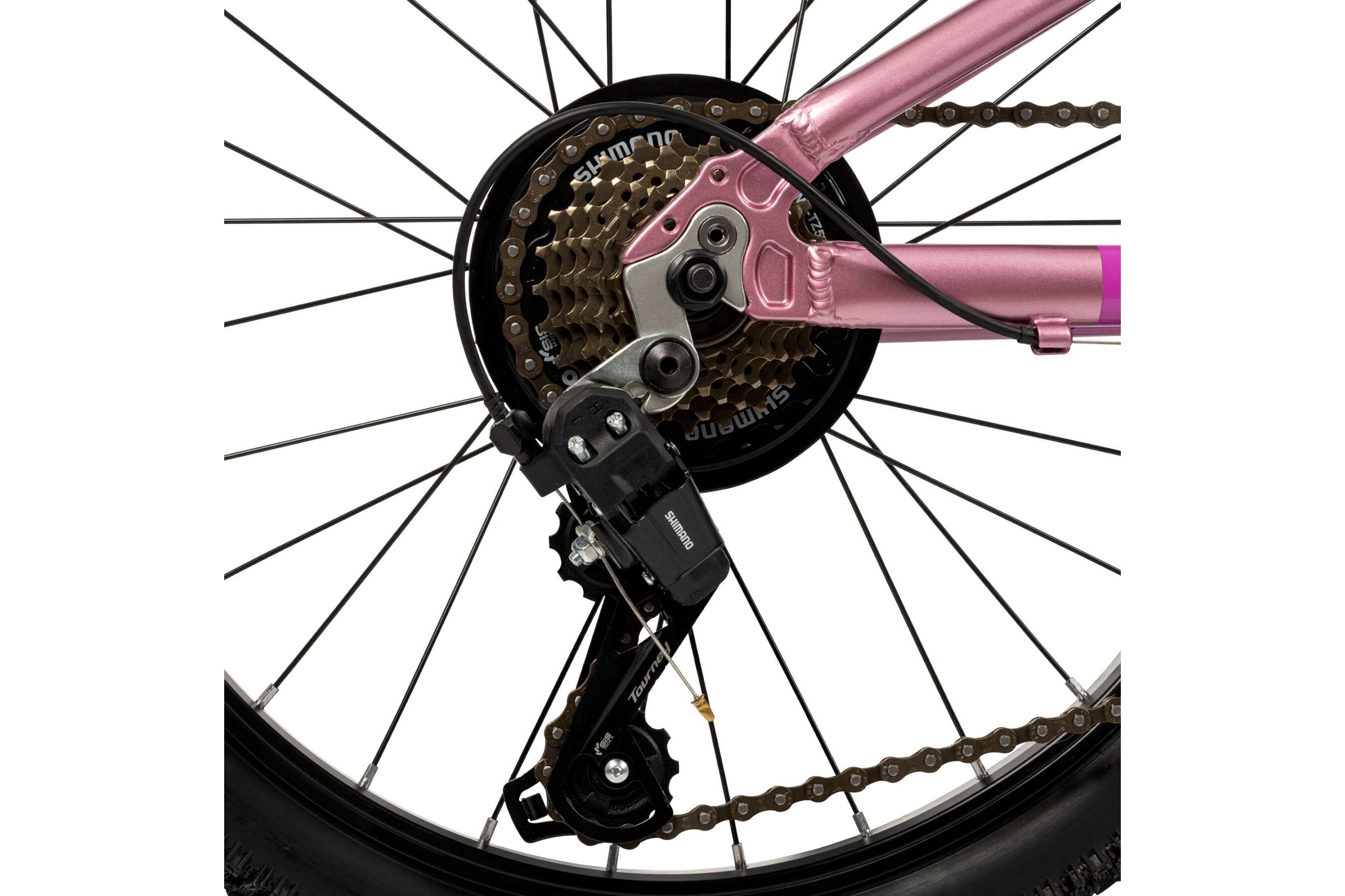 Volare Kinderfahrrad Literide für Mädchen 20 Zoll Kinderrad in Lila-Rosa, 7 Gänge