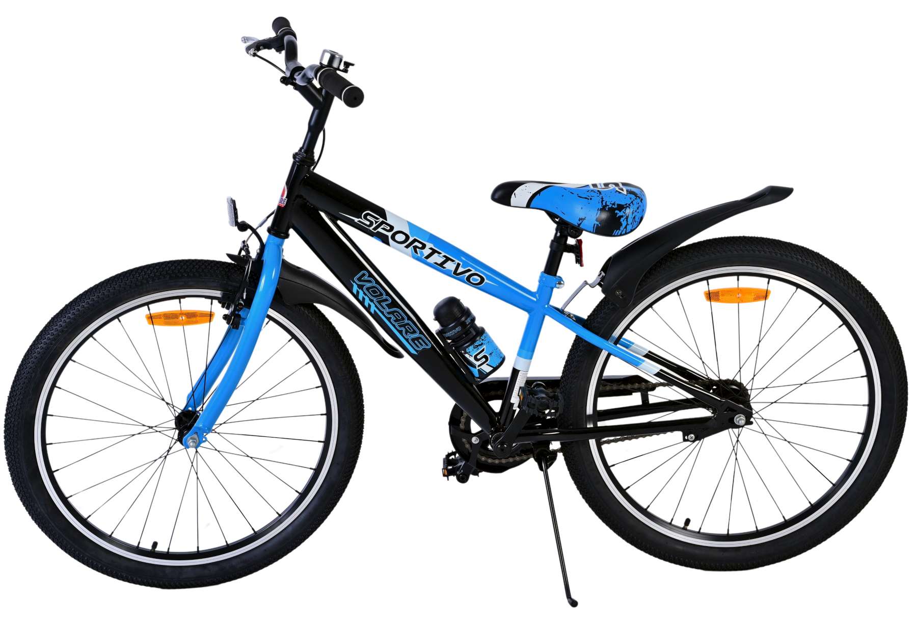 Kinderfahrrad Sportivo für Jungen 24 Zoll Kinderrad in Schwarz Blau 7 Gänge