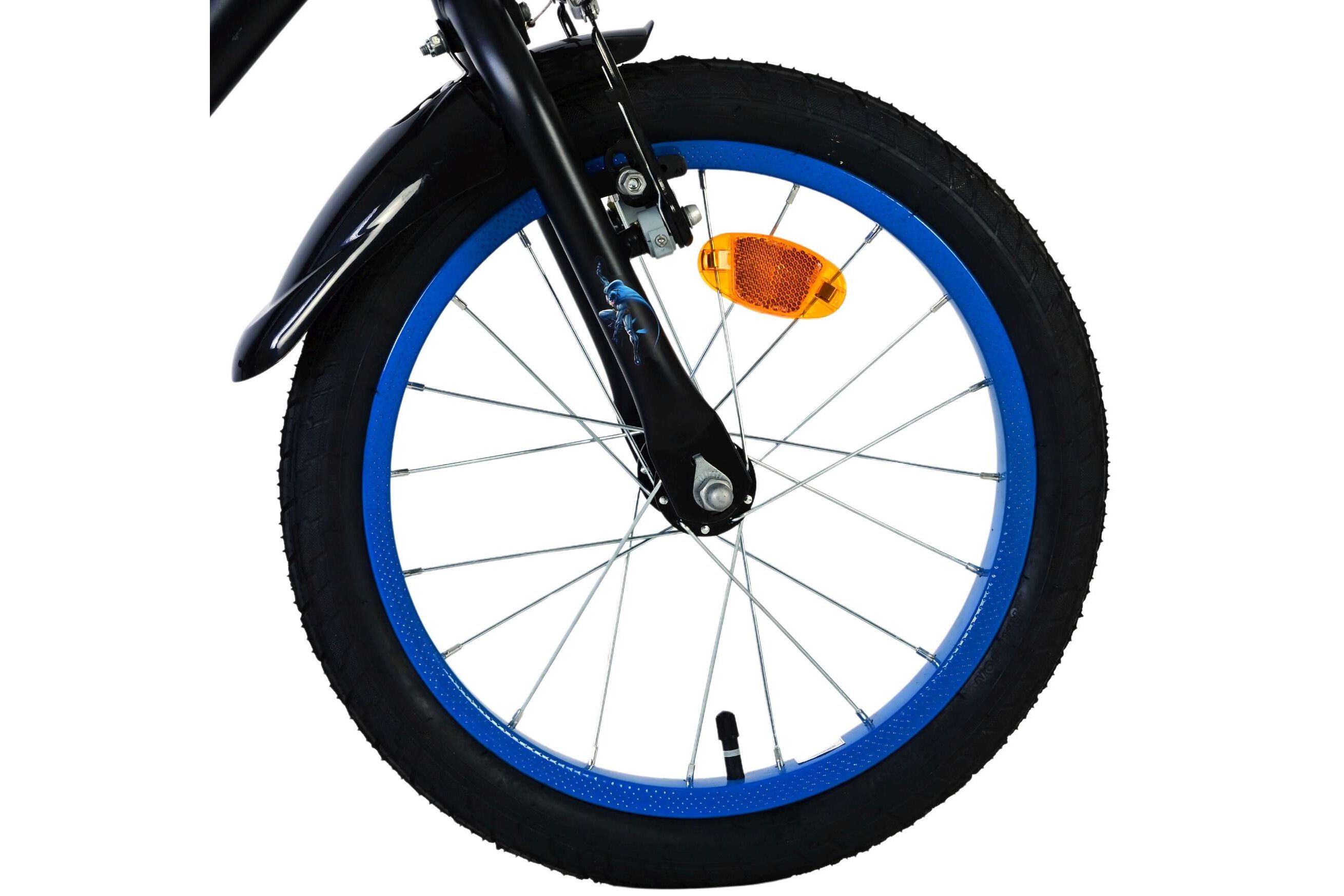 Volare Kinderfahrrad Batman für Jungen 16 Zoll Kinderrad in Schwarz, 2 Handbremsen