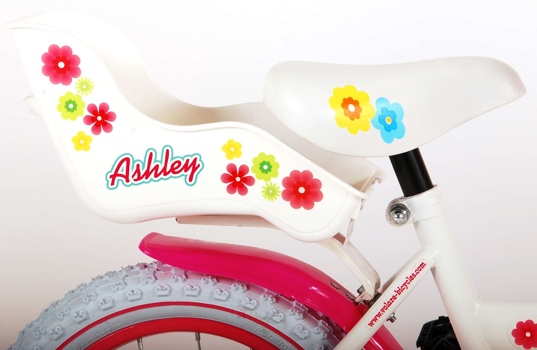 Kinderfahrrad Ashley für Mädchen 14 Zoll Kinderrad in Weiß