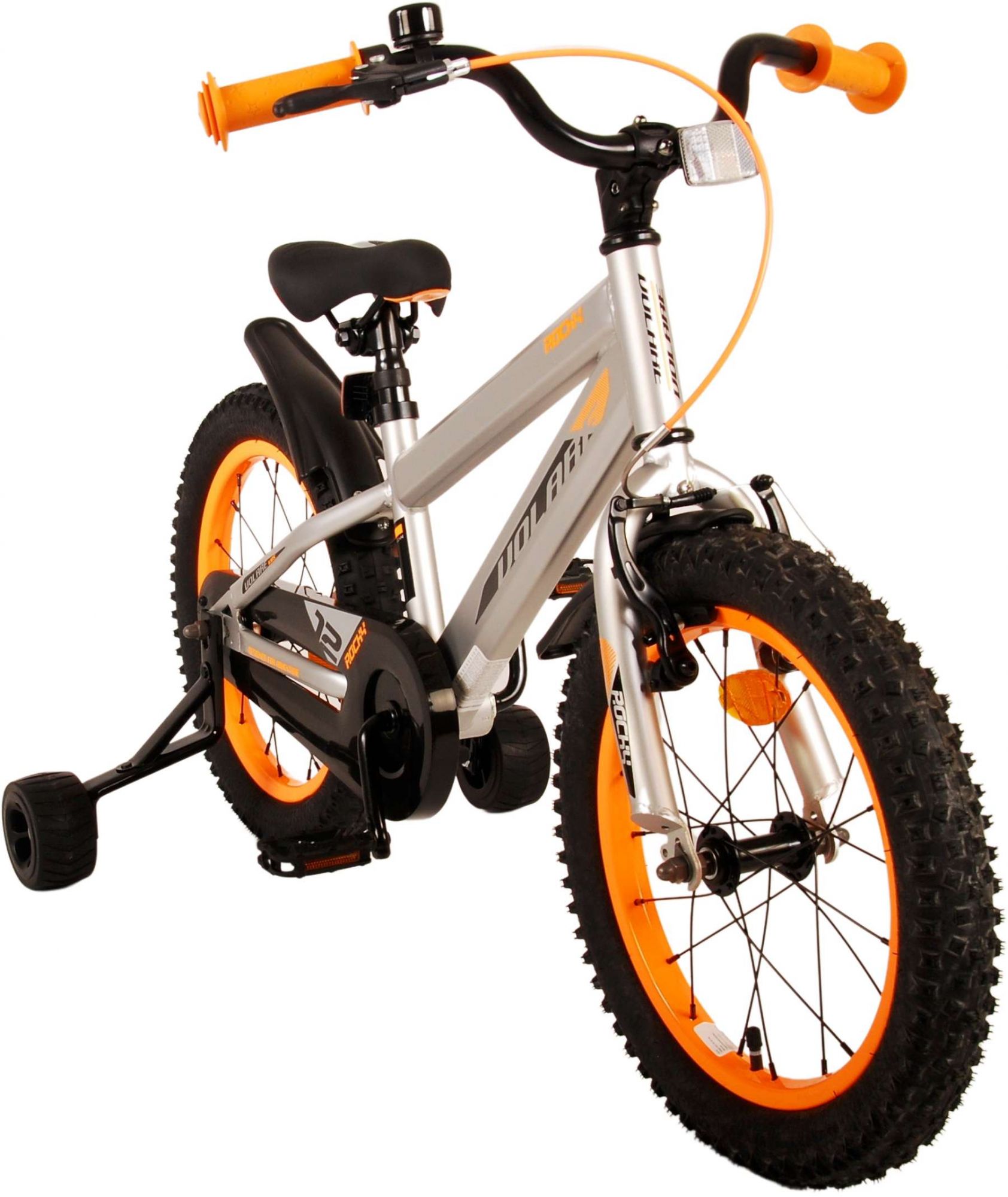 Kinderfahrrad Rocky Fahrrad für Jungen 16 Zoll Kinderrad in Grau