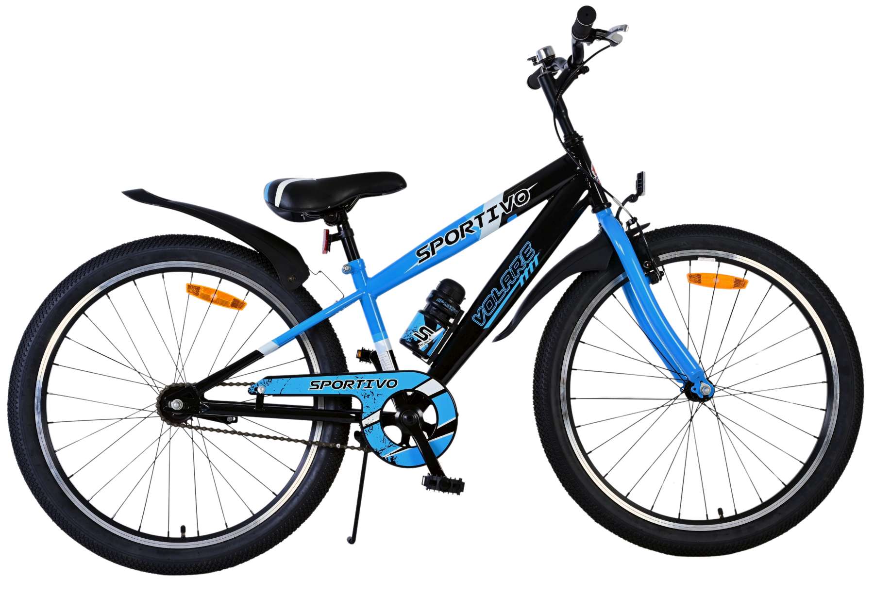 Kinderfahrrad Sportivo für Jungen 24 Zoll Kinderrad in Schwarz Blau 7 Gänge
