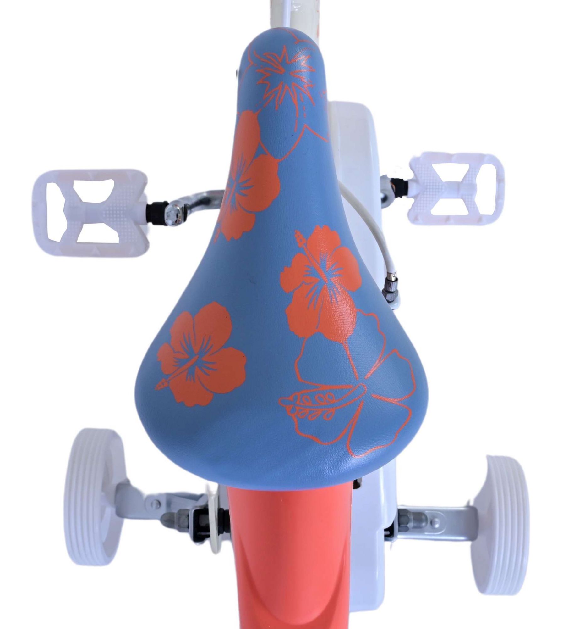 Kinderfahrrad Disney Stitch für Mädchen 14 Zoll Kinderrad Cremefarbend