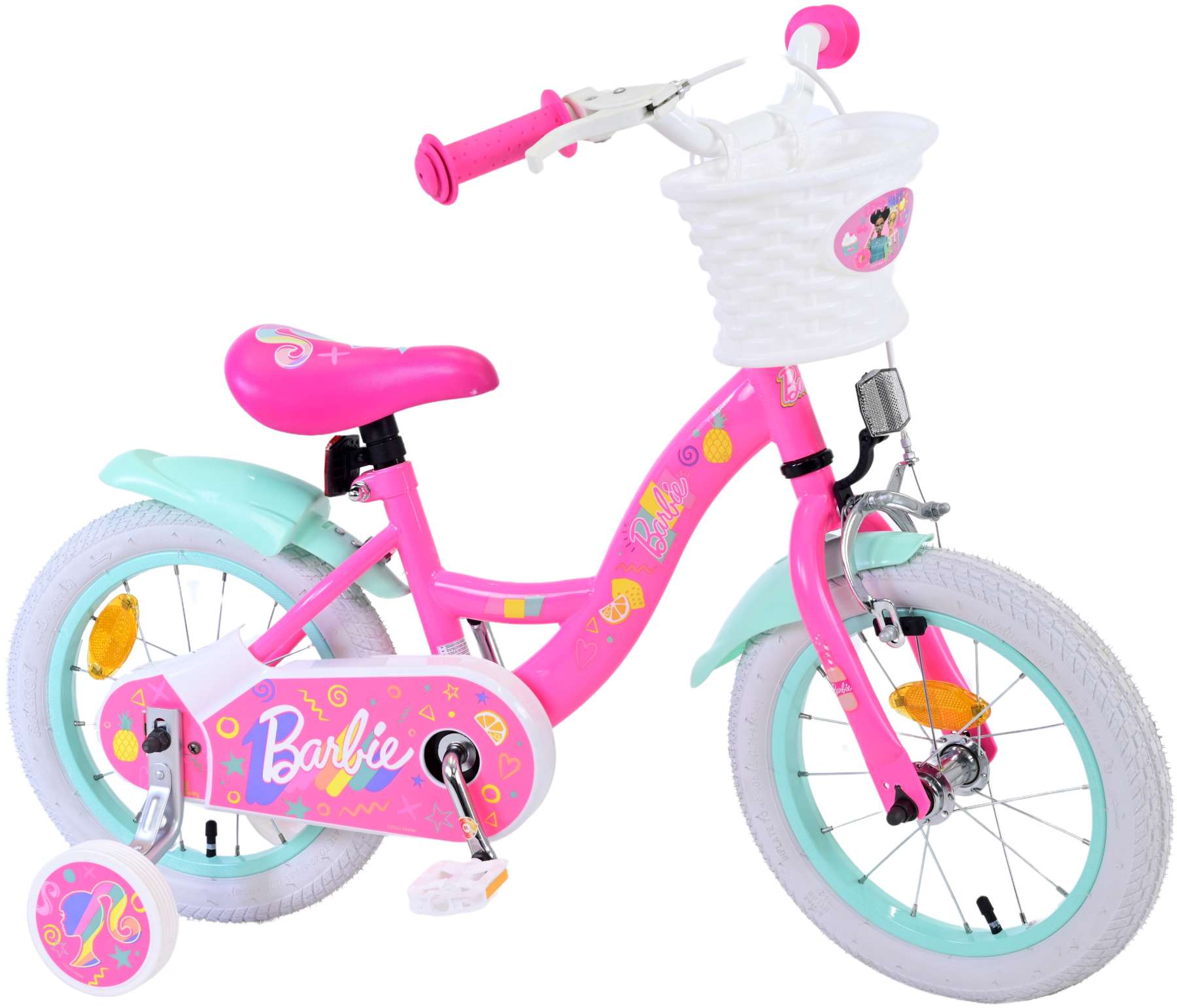 Kinderfahrrad Ashley Fahrrad für Mädchen in Rosa 14 Zoll Kinderrad