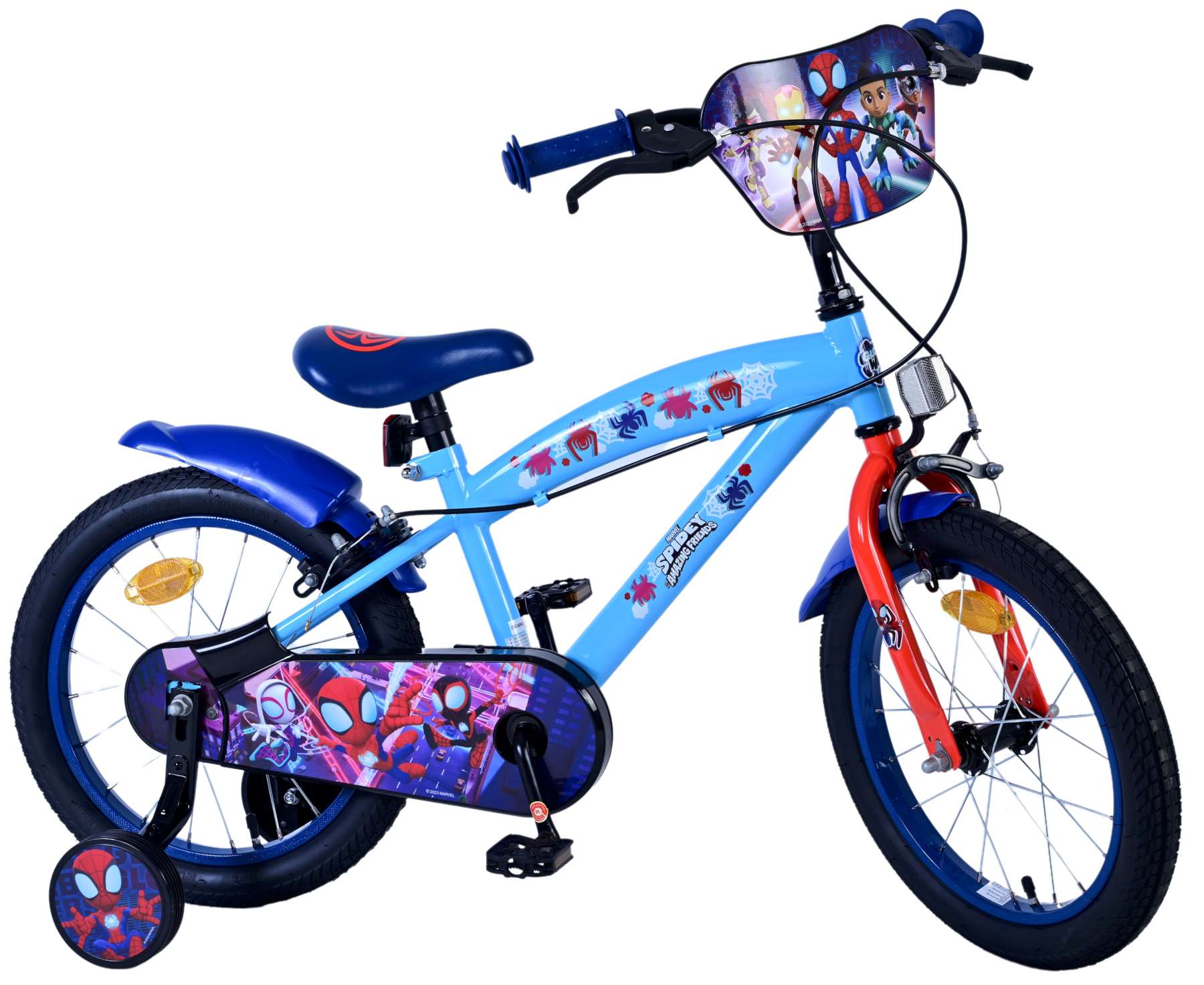 Kinderfahrrad Spidey Fahrrad für Jungen 16 Zoll Kinderrad in Blau