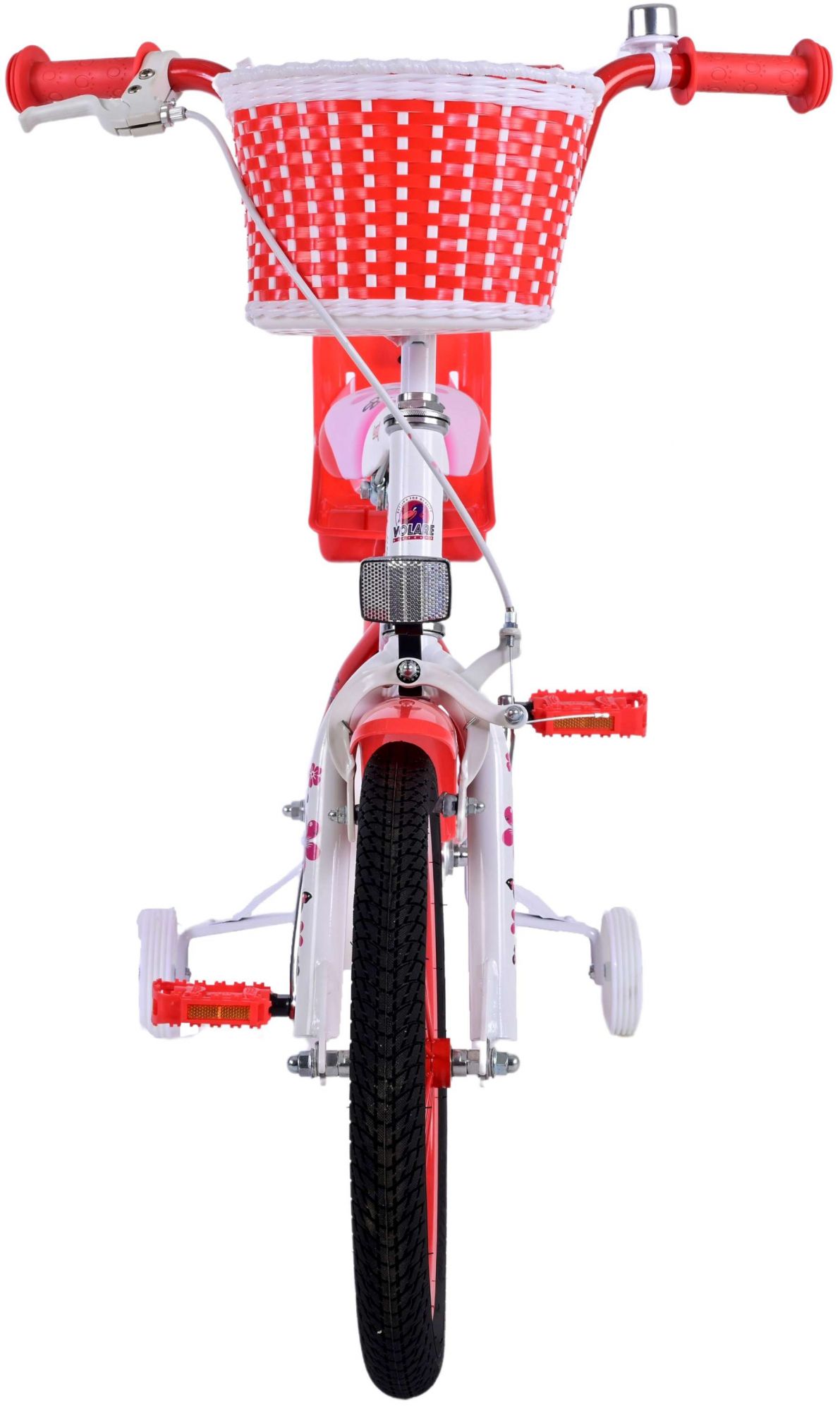 Kinderfahrrad Lovely Fahrrad für Mädchen 16 Zoll Kinderrad in Rot Weiß