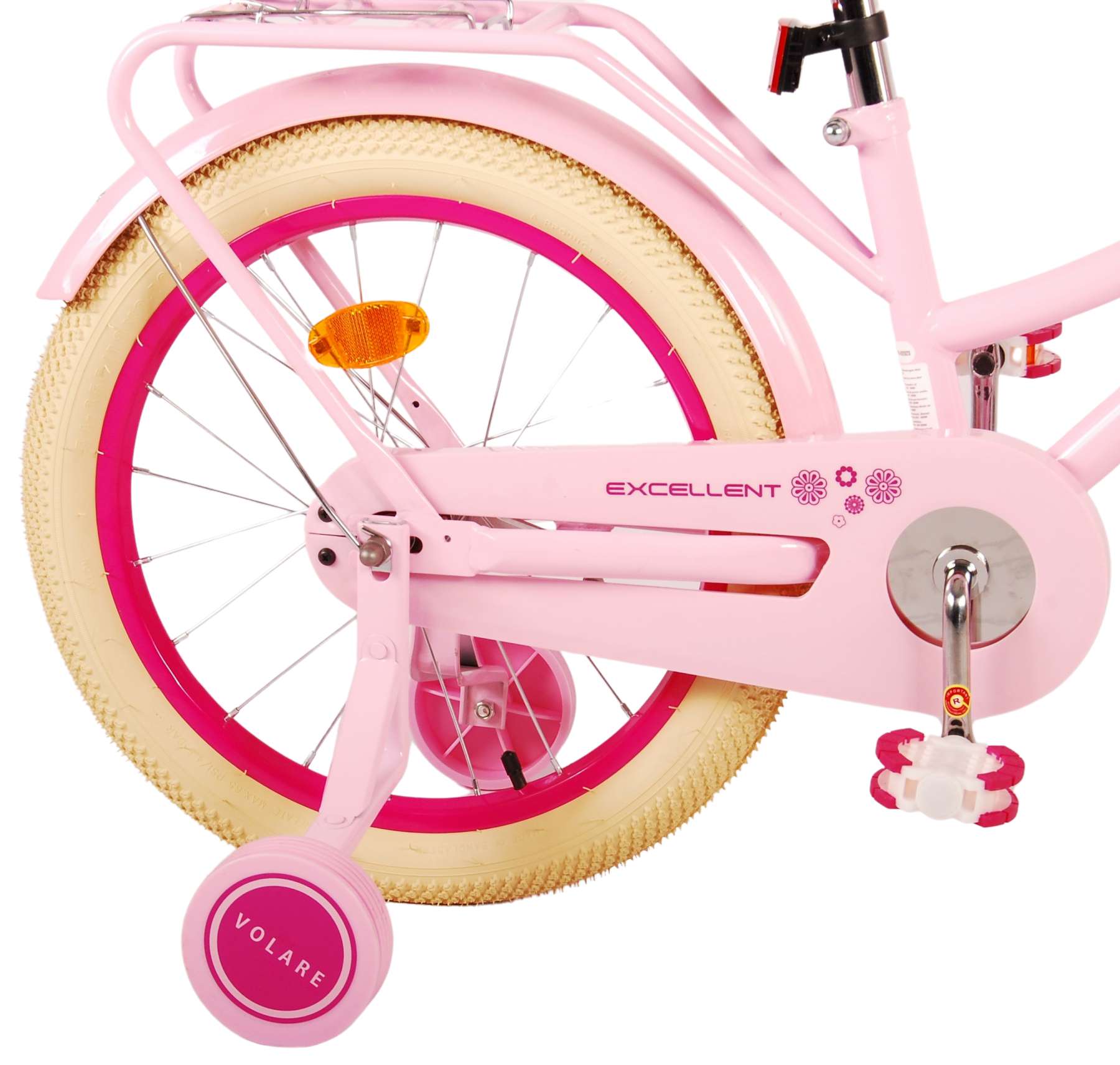 Kinderfahrrad Excellent für Mädchen 18 Zoll Kinderrad in Pink