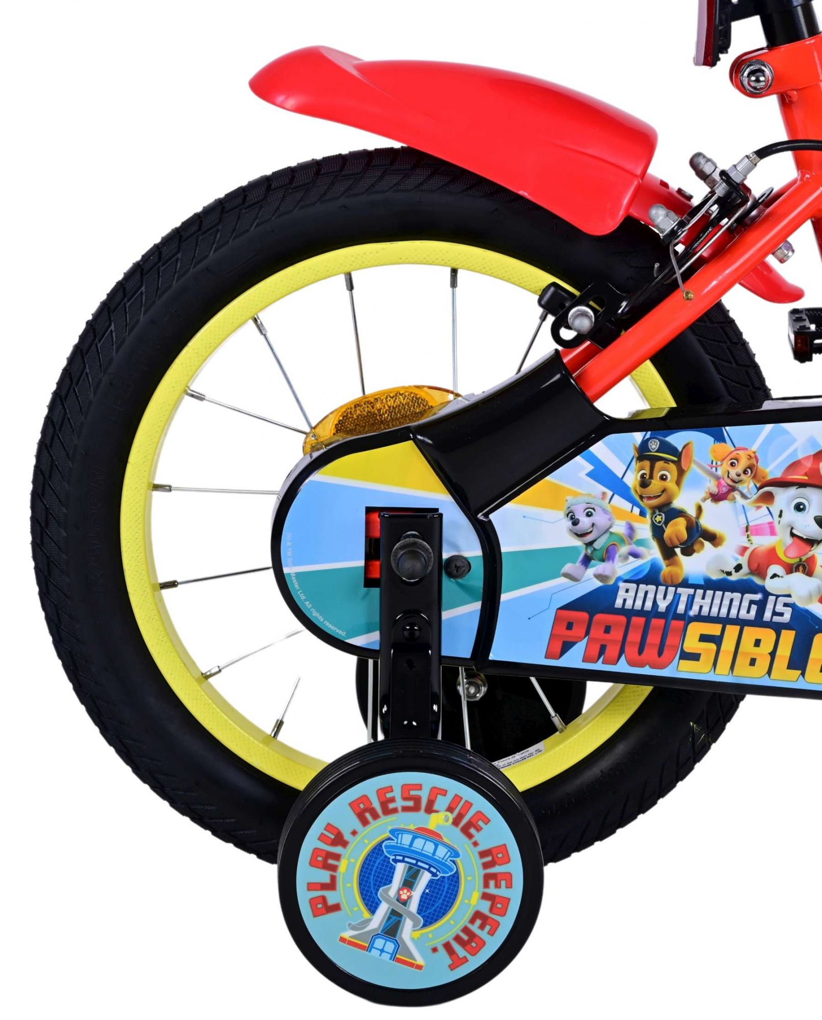 Kinderfahrrad Paw Patrol für Jungen 14 Zoll Kinderrad in Blau